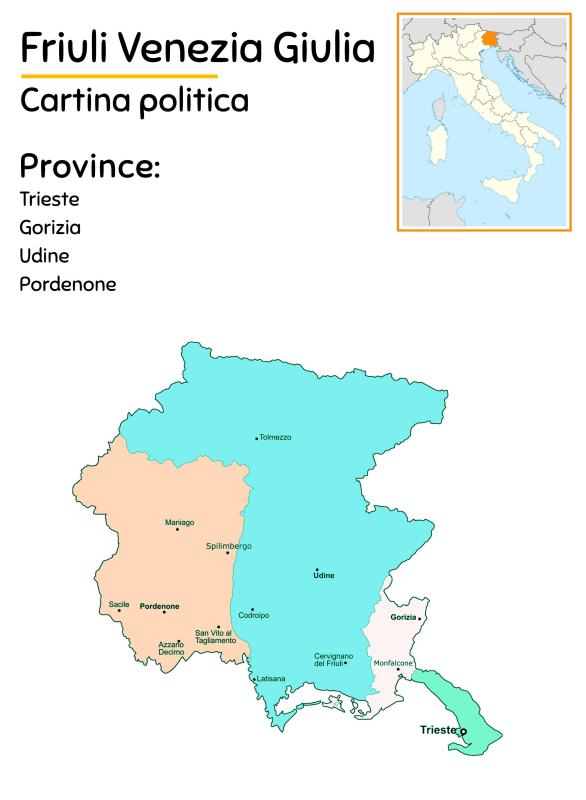 Cartina Geografica Friuli Venezia Giulia