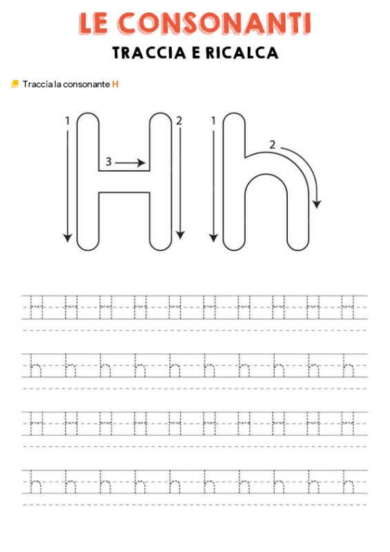 La Consonante H Schede Didattiche