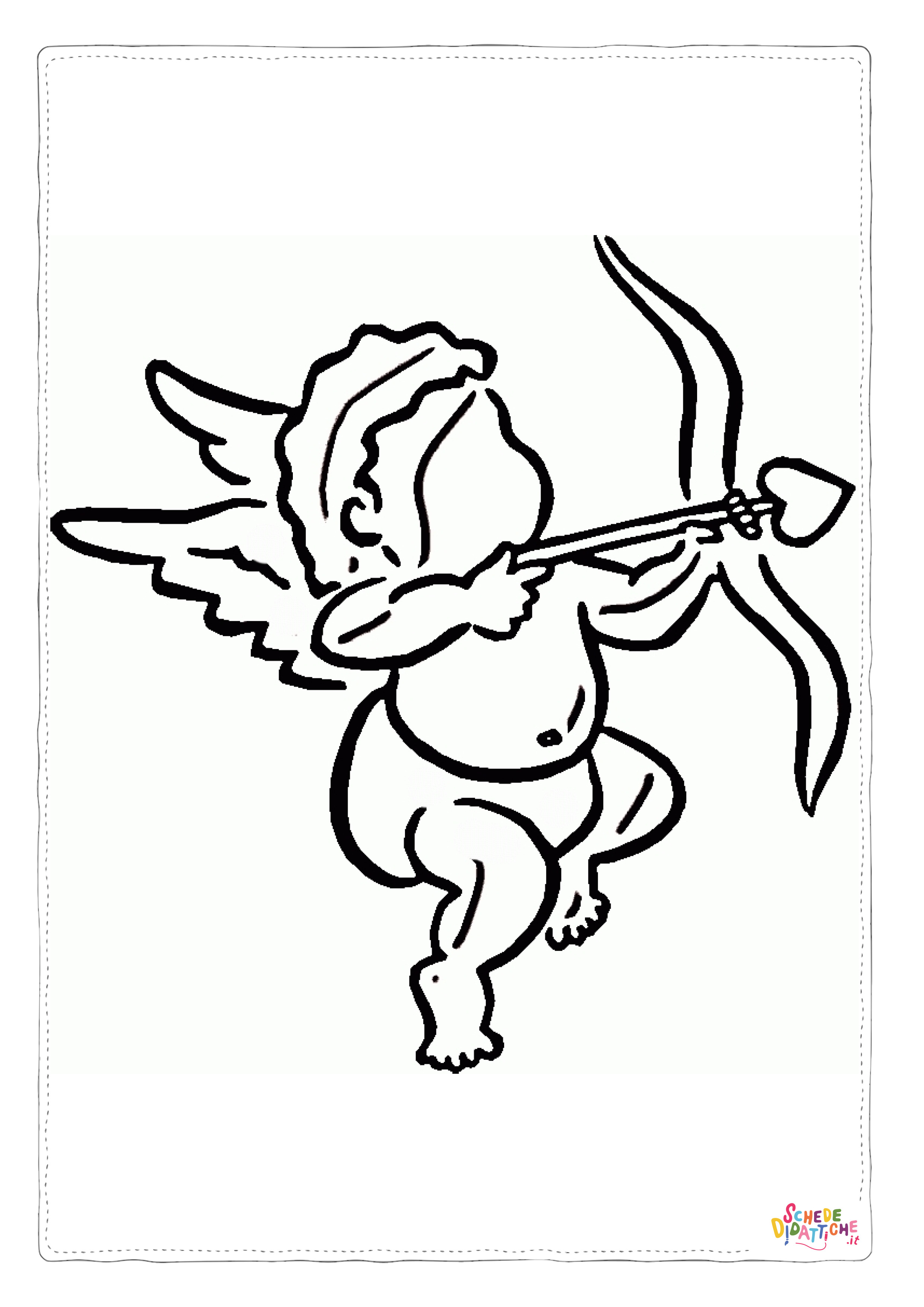 Disegno di Cupido da stampare e colorare 5