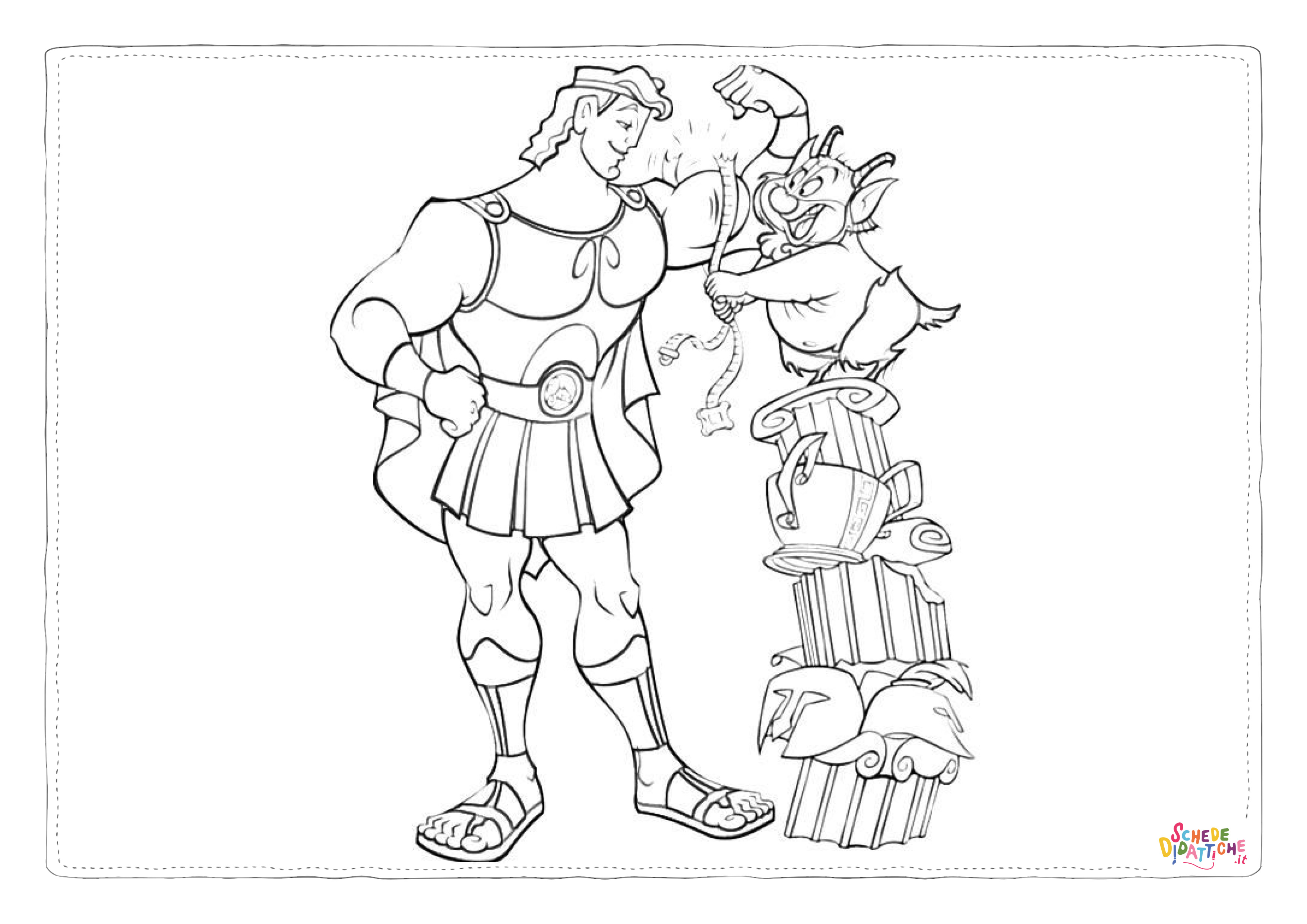 Disegno di Hercules da stampare e colorare 5