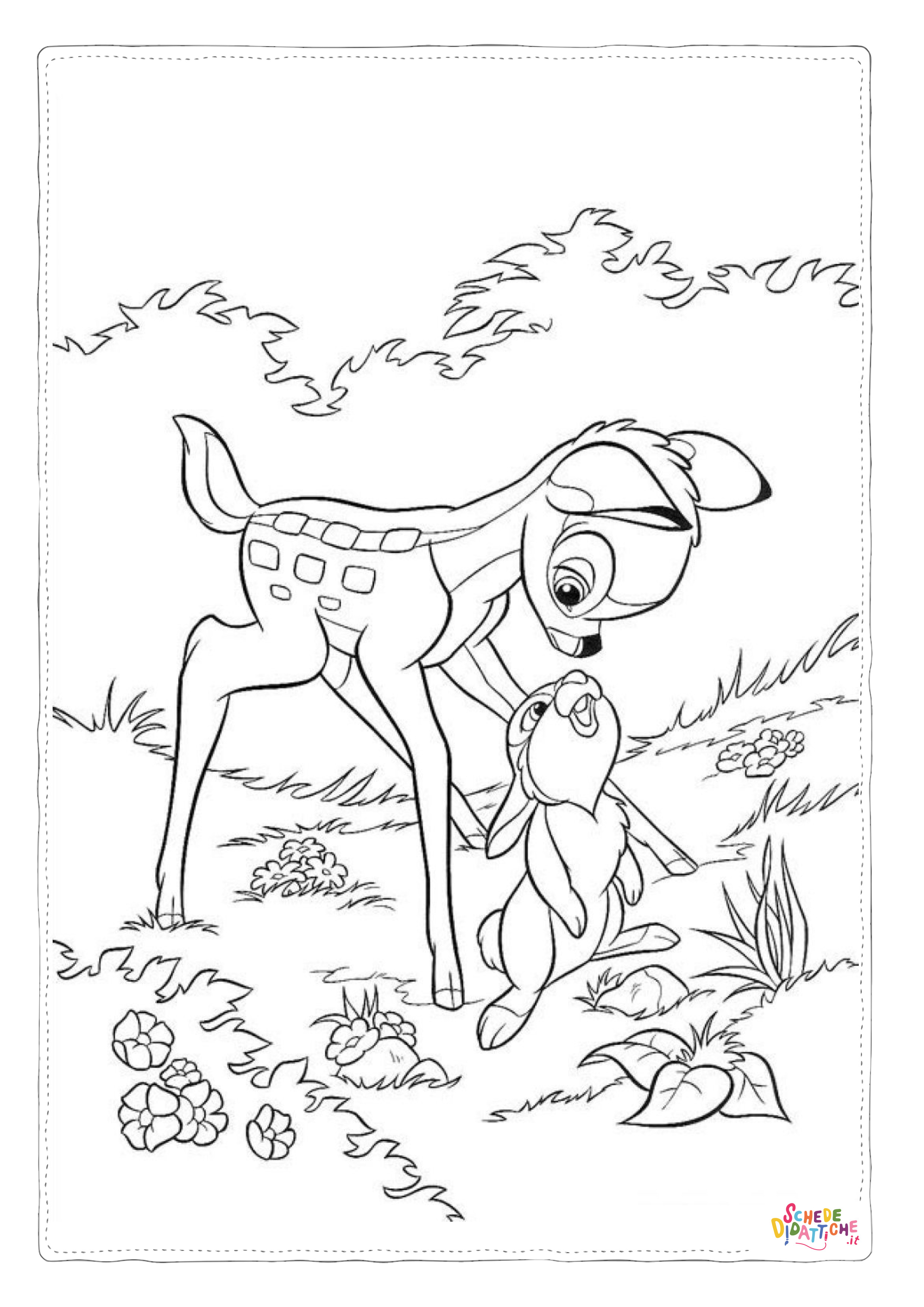 Disegno "Disegno di Bambi da stampare e colorare 68" Disegno di Bambi da stampare e colorare 68