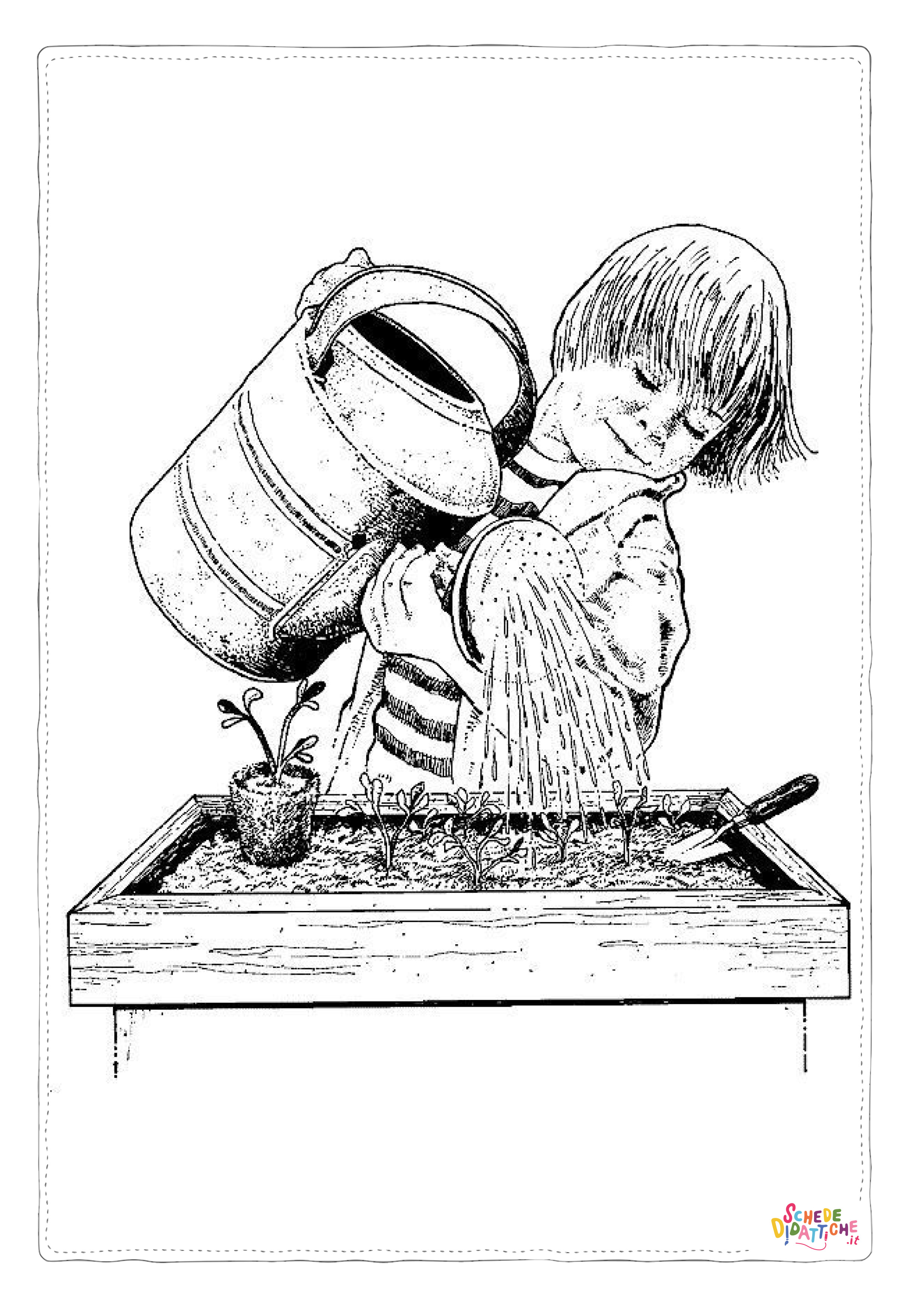 Disegno "Disegno di giardiniere da stampare e colorare 61" Disegno di giardiniere da stampare e colorare 61