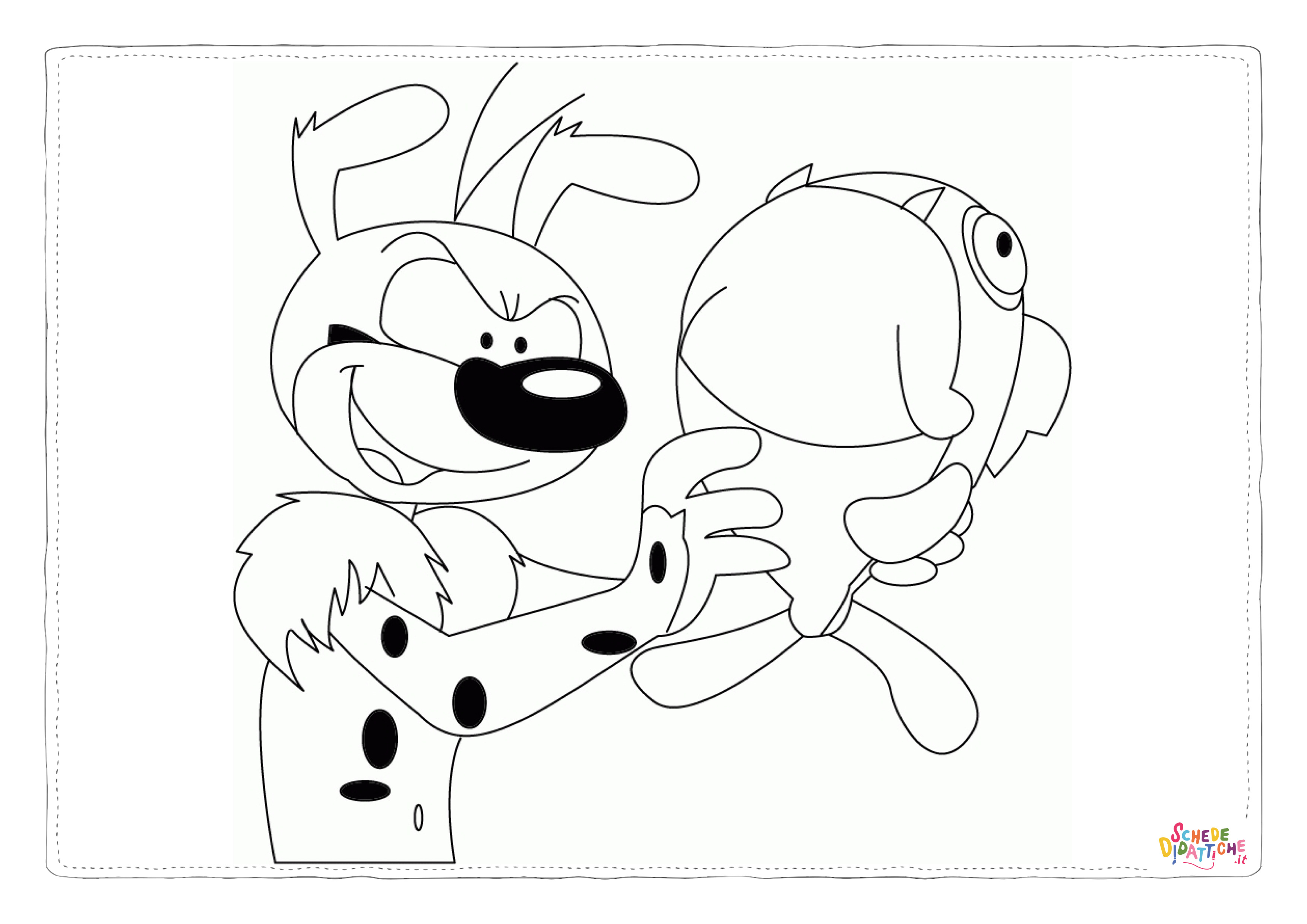 Disegno di Marsupilami da stampare e colorare 1