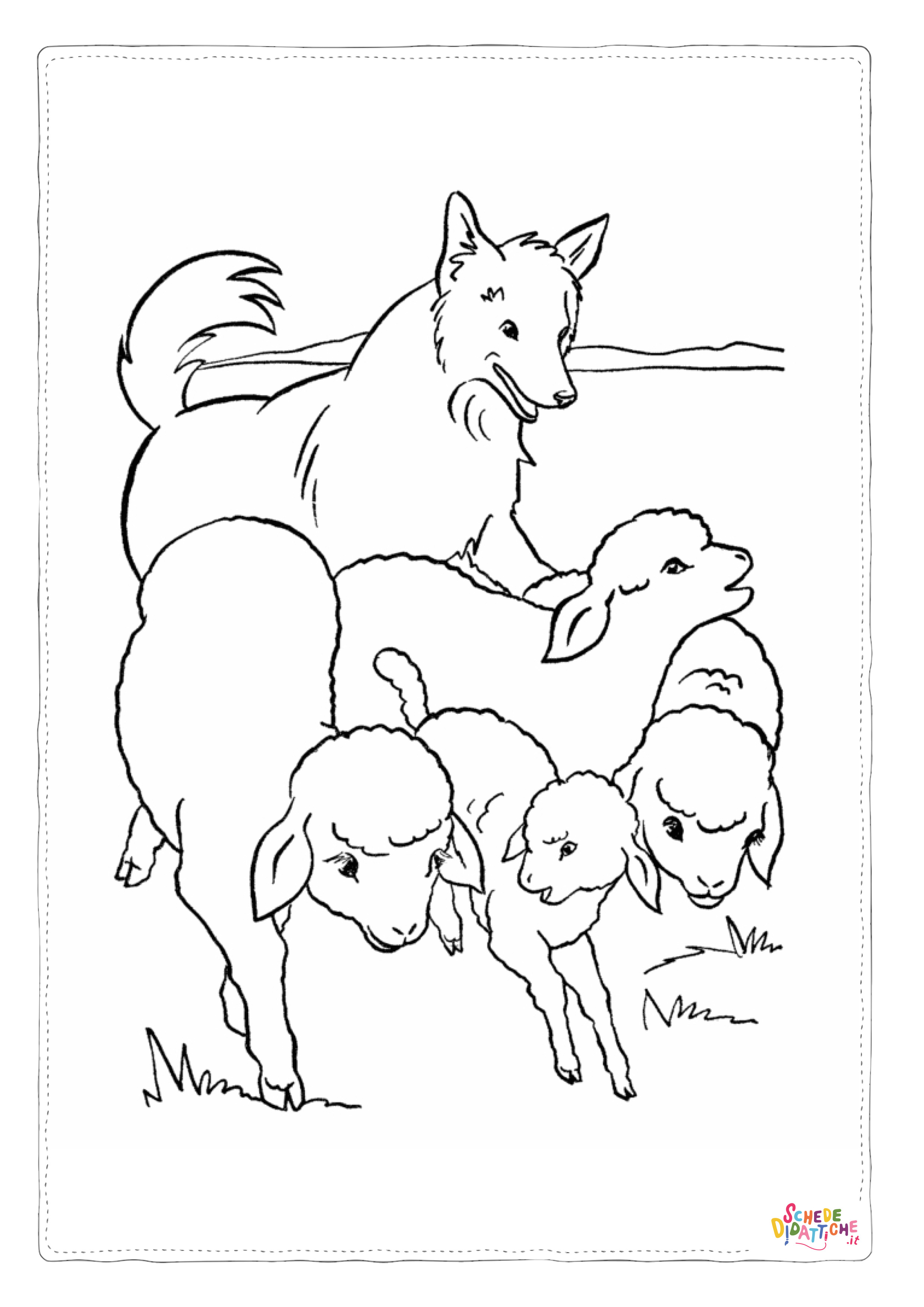 Disegno "Disegno di pecora da stampare e colorare" Disegno di pecora da stampare e colorare