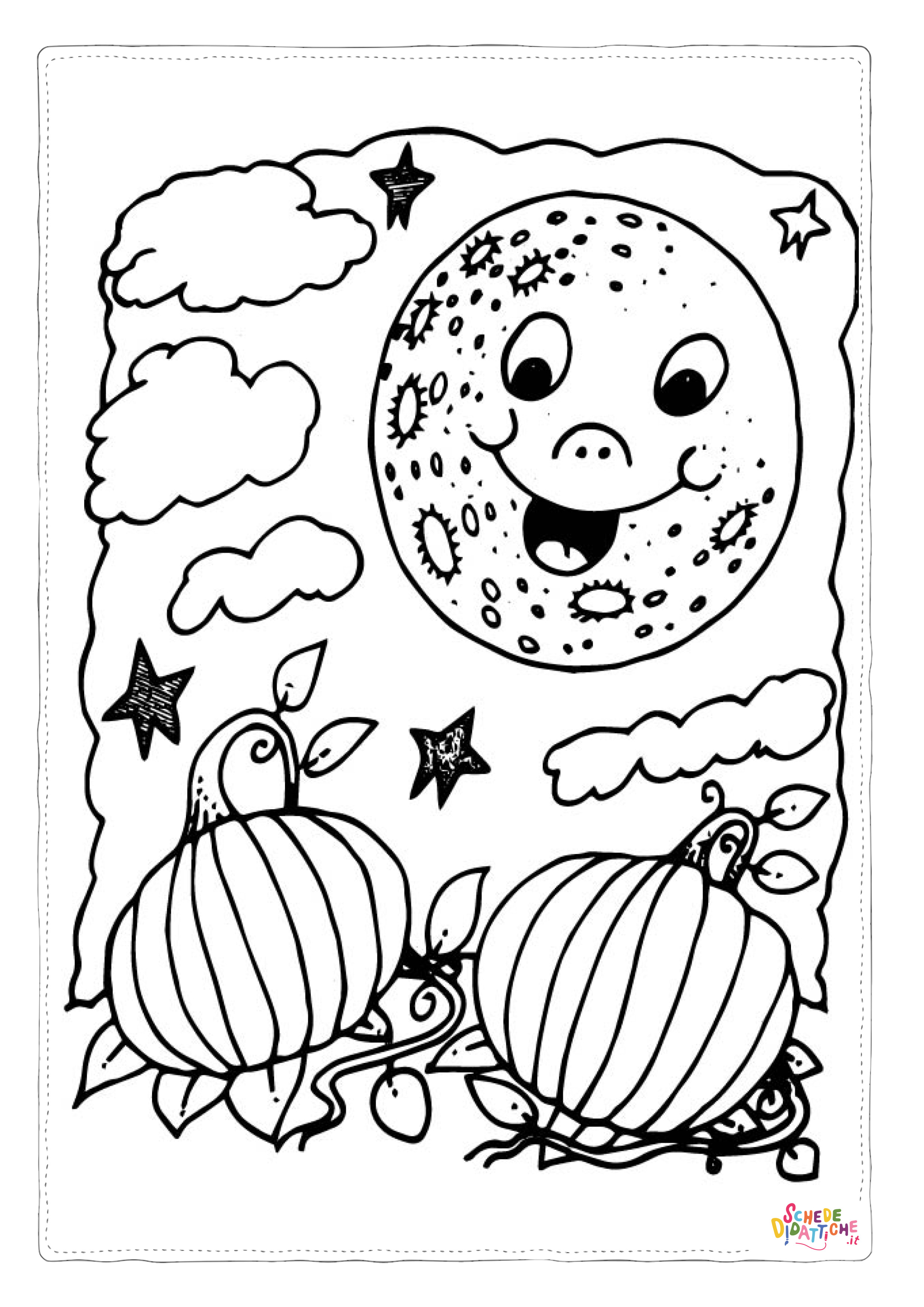 Disegno "Disegno di zucca di Halloween da stampare e colorare 119" Disegno di zucca di Halloween da stampare e colorare 119