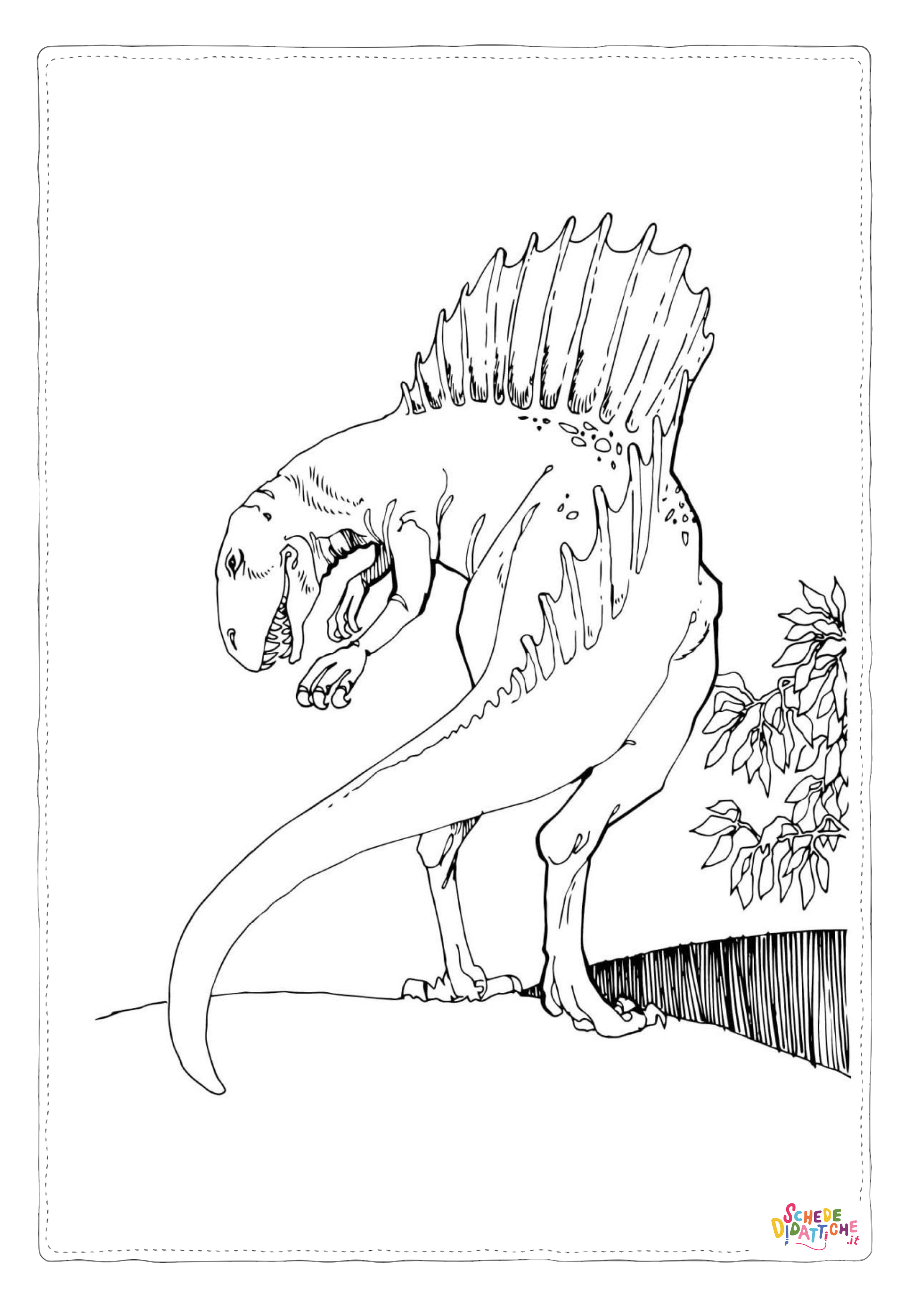 Disegno "Disegno di Spinosauro da stampare e colorare 1" Disegno di Spinosauro da stampare e colorare 1