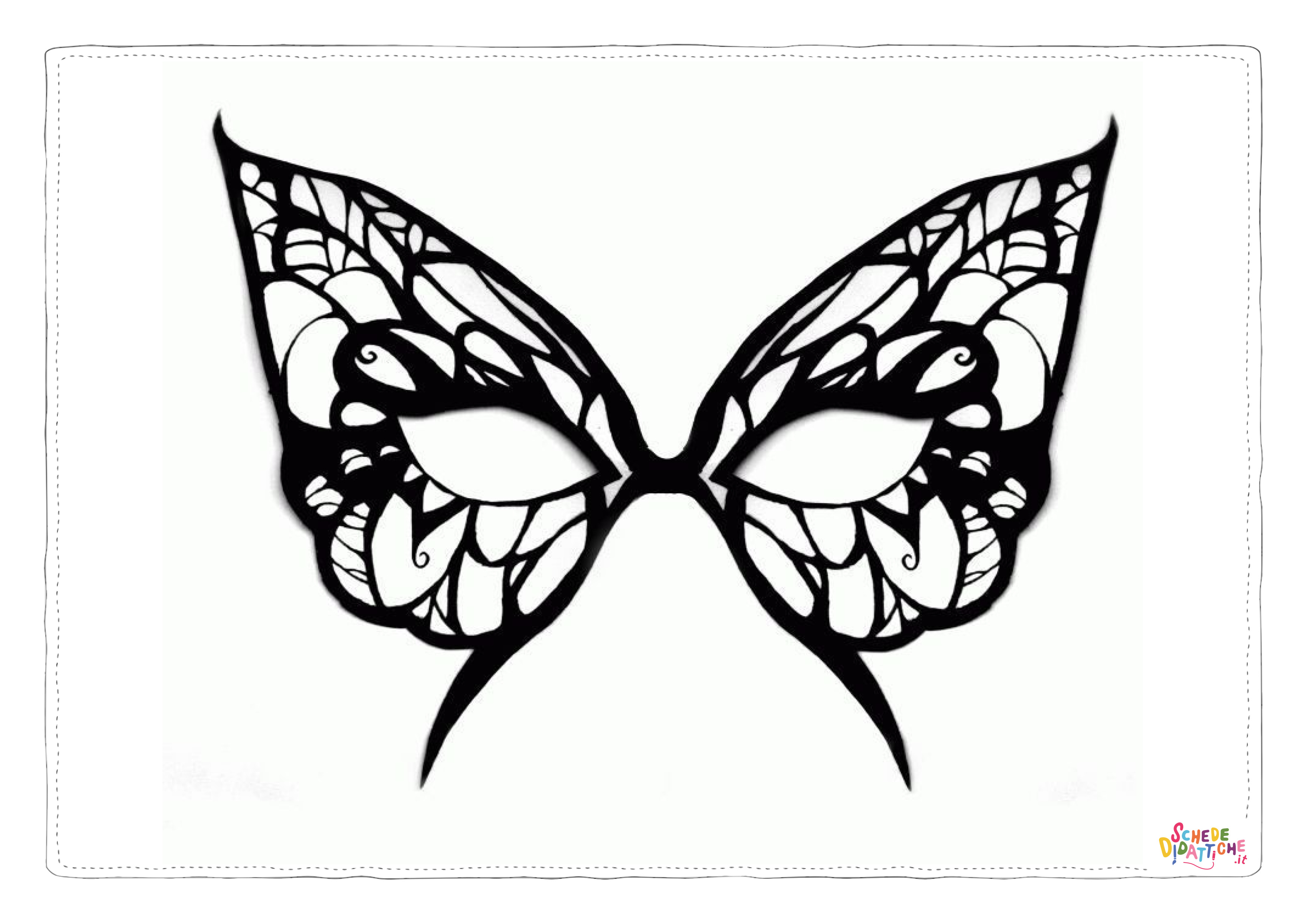 Disegno "Disegno di maschera da stampare e colorare 123" Disegno di maschera da stampare e colorare 123