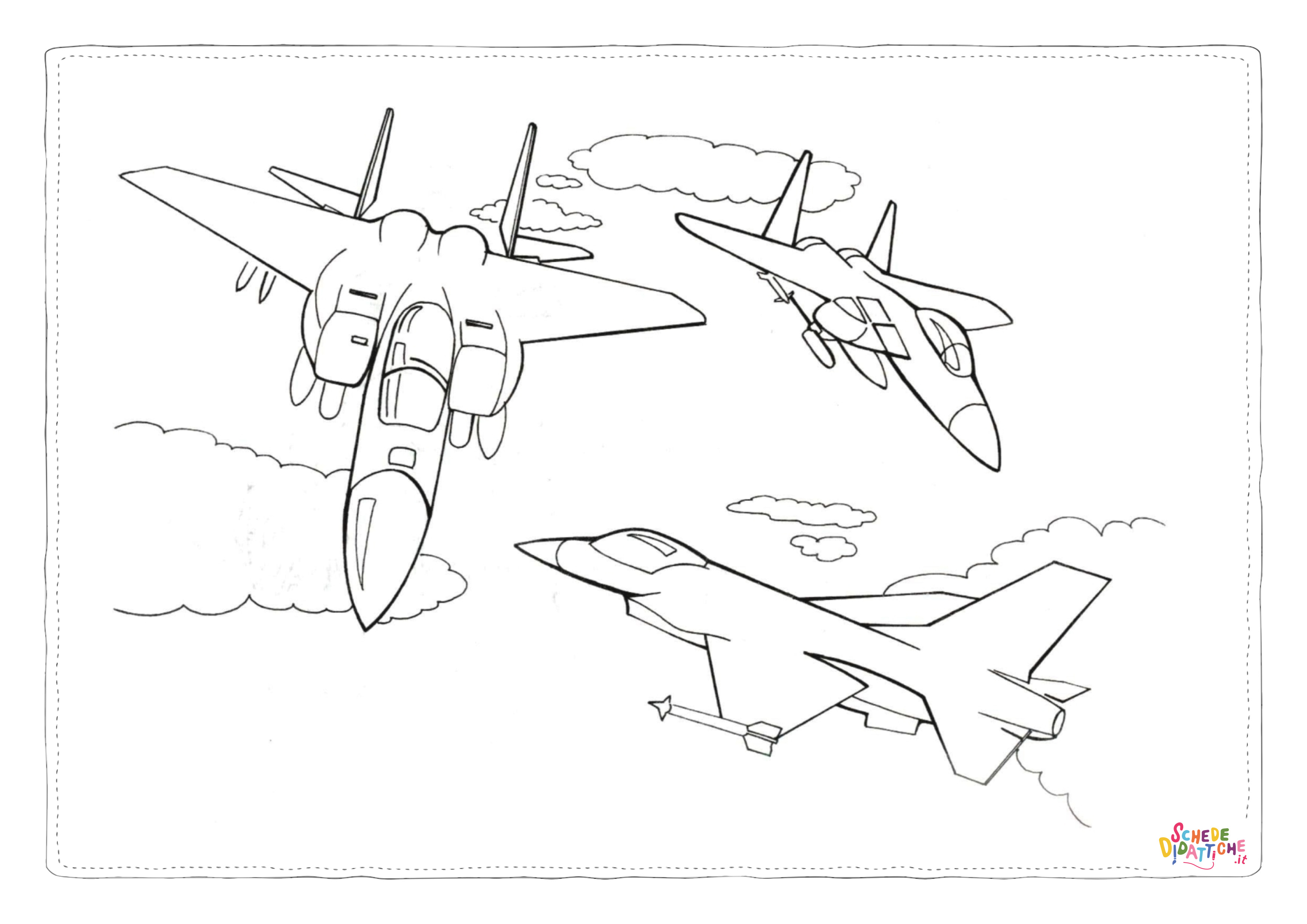 Disegno "Disegno di aereo militare da stampare e colorare 79" Disegno di aereo militare da stampare e colorare 79