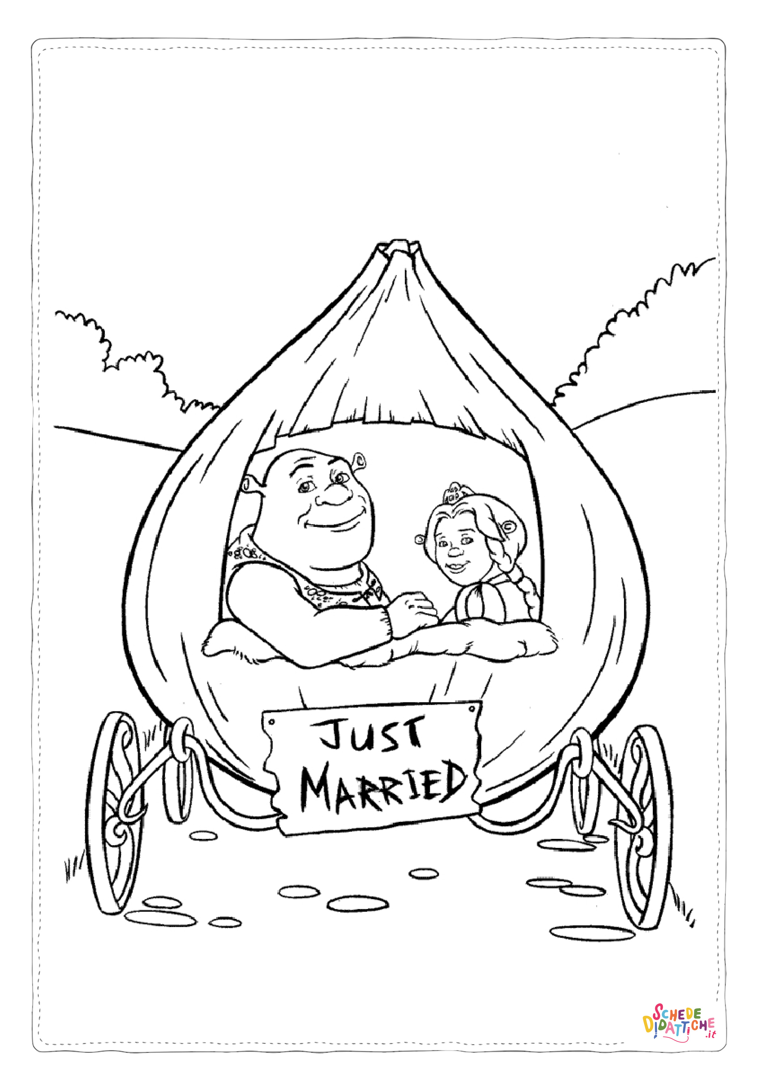 Disegno "Disegno di Shrek da stampare e colorare 5" Disegno di Shrek da stampare e colorare 5
