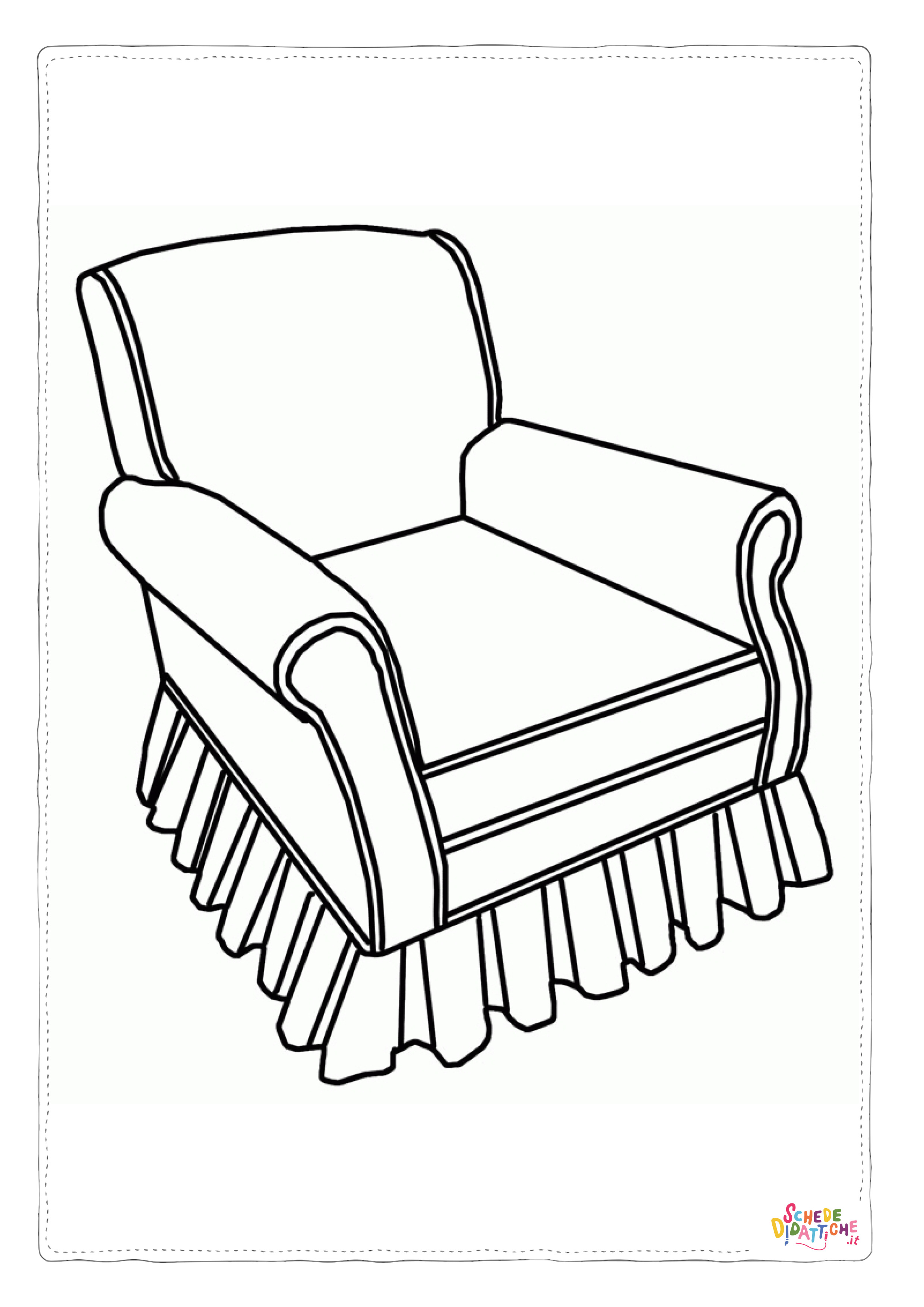 Disegno "Disegno di arredamento da stampare e colorare 12" Disegno di arredamento da stampare e colorare 12