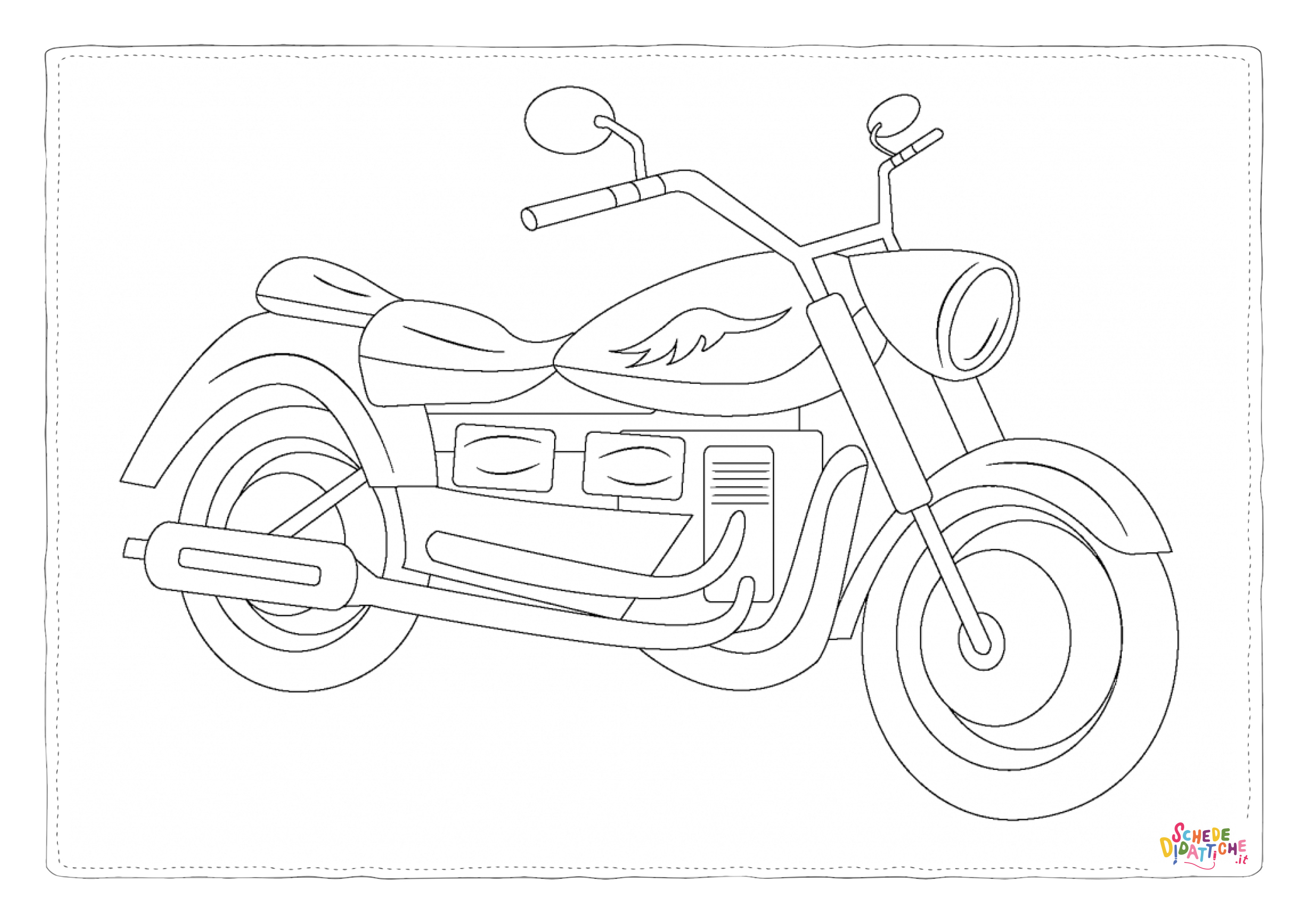Disegno "Disegno di moto da stampare e colorare 52" Disegno di moto da stampare e colorare 52