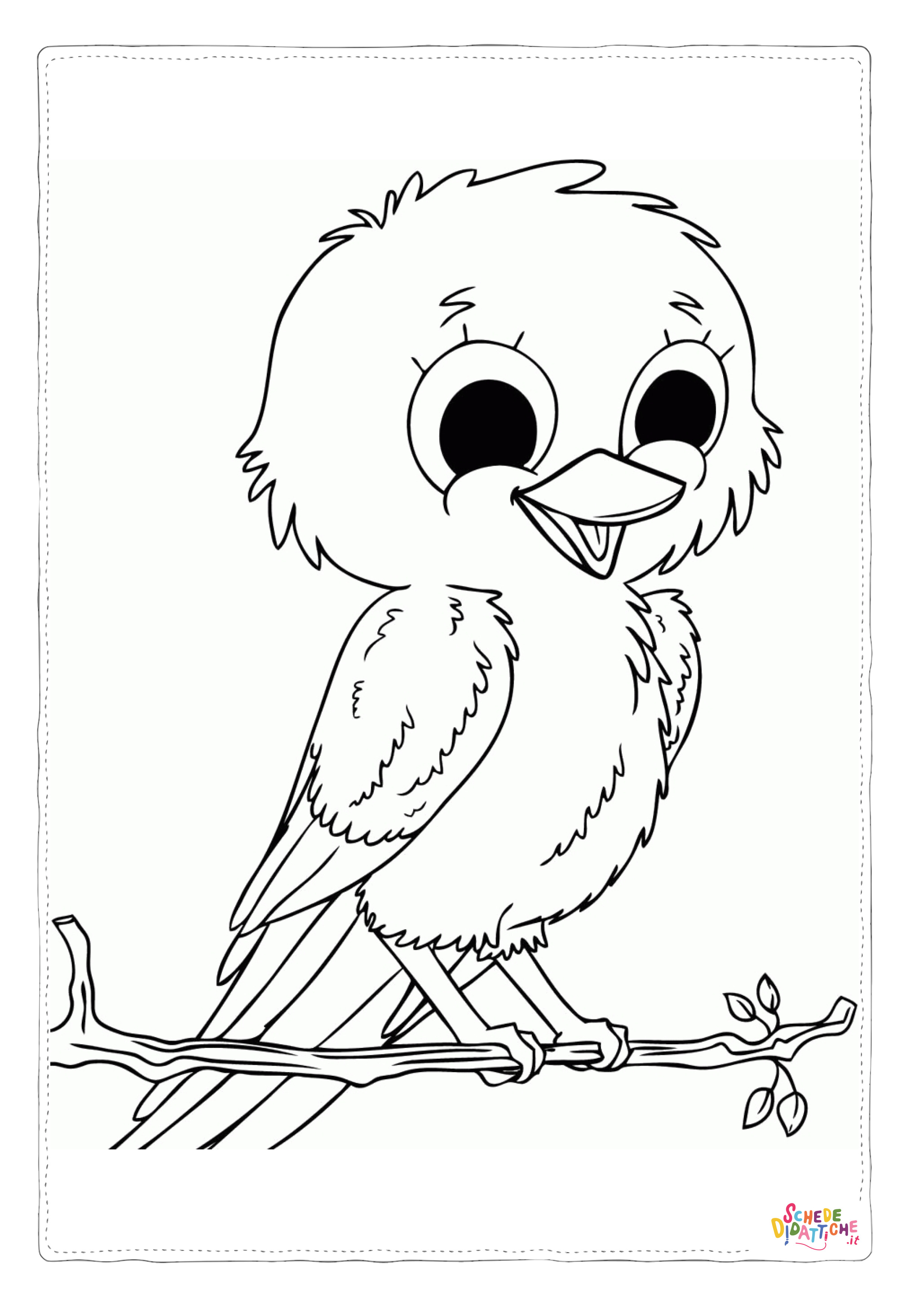 Disegno "Disegno di pulcino da stampare e colorare 15" Disegno di pulcino da stampare e colorare 15