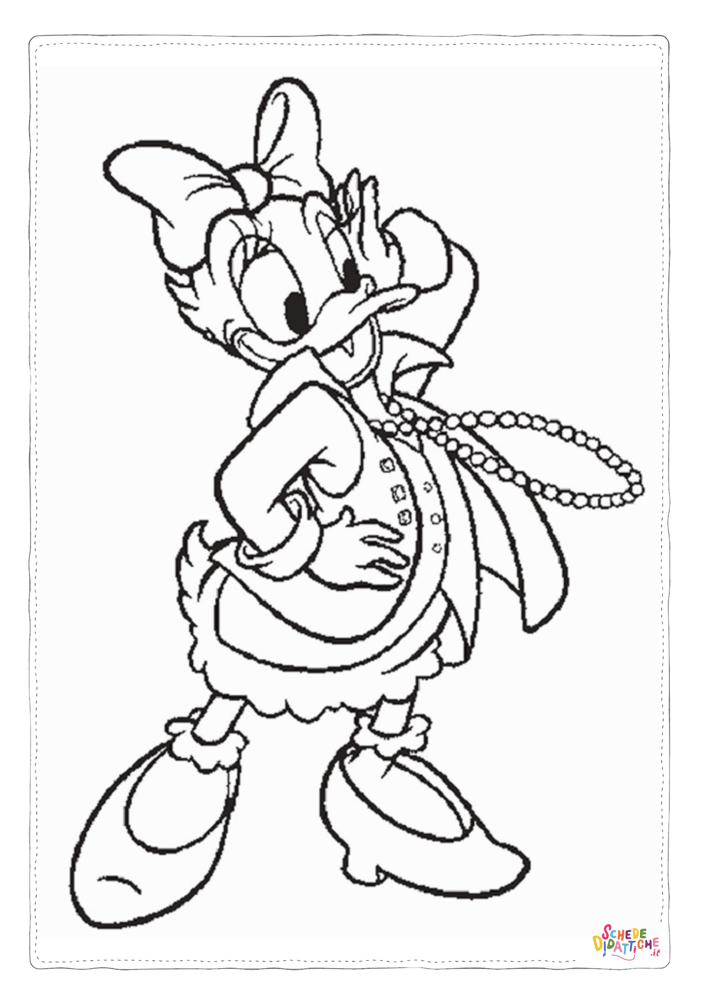 Disegno "Disegno di Paperina da stampare e colorare 13" Disegno di Paperina da stampare e colorare 13