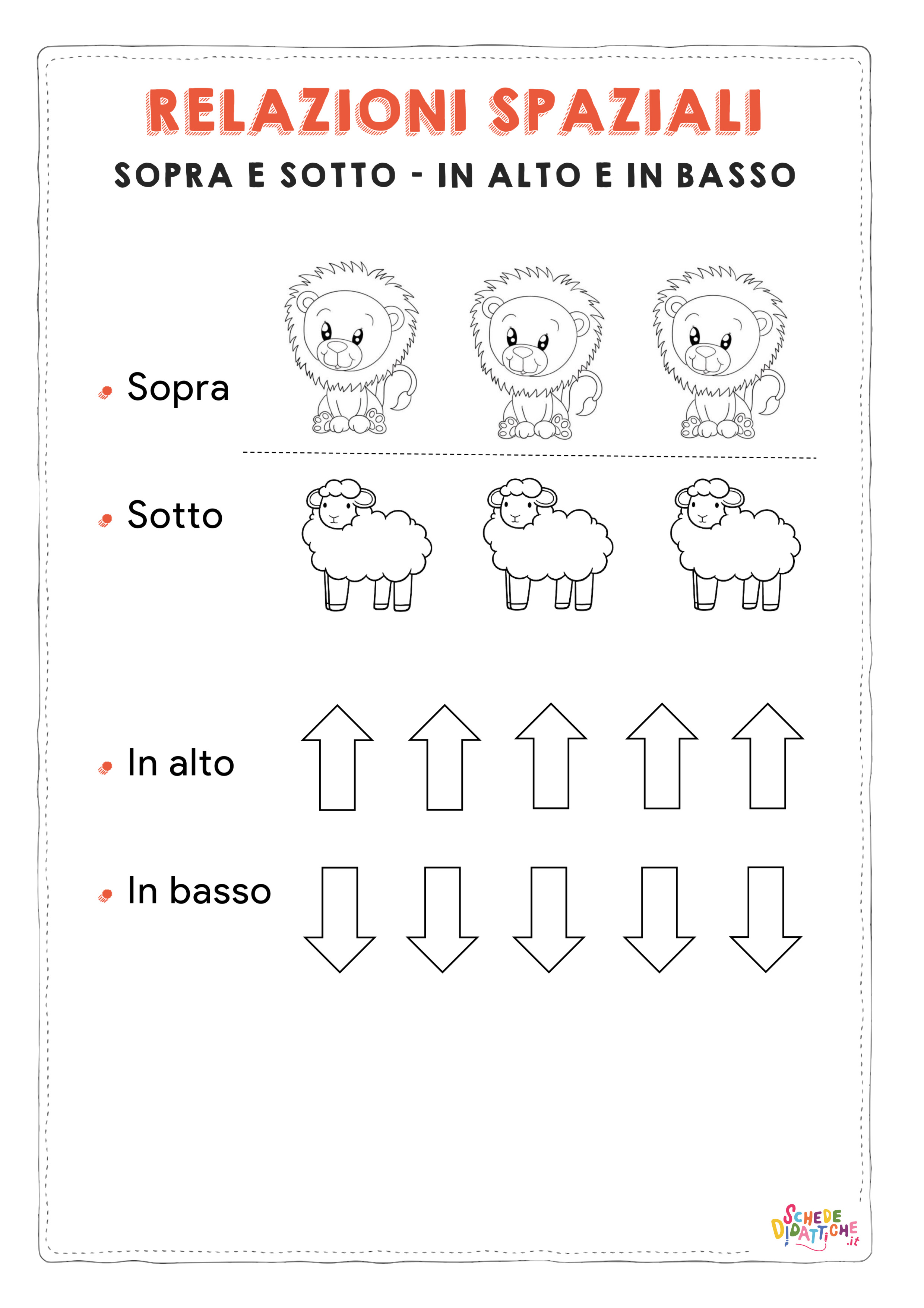 Disegno "Sopra e sotto - in alto e in basso" Sopra e sotto - in alto e in basso