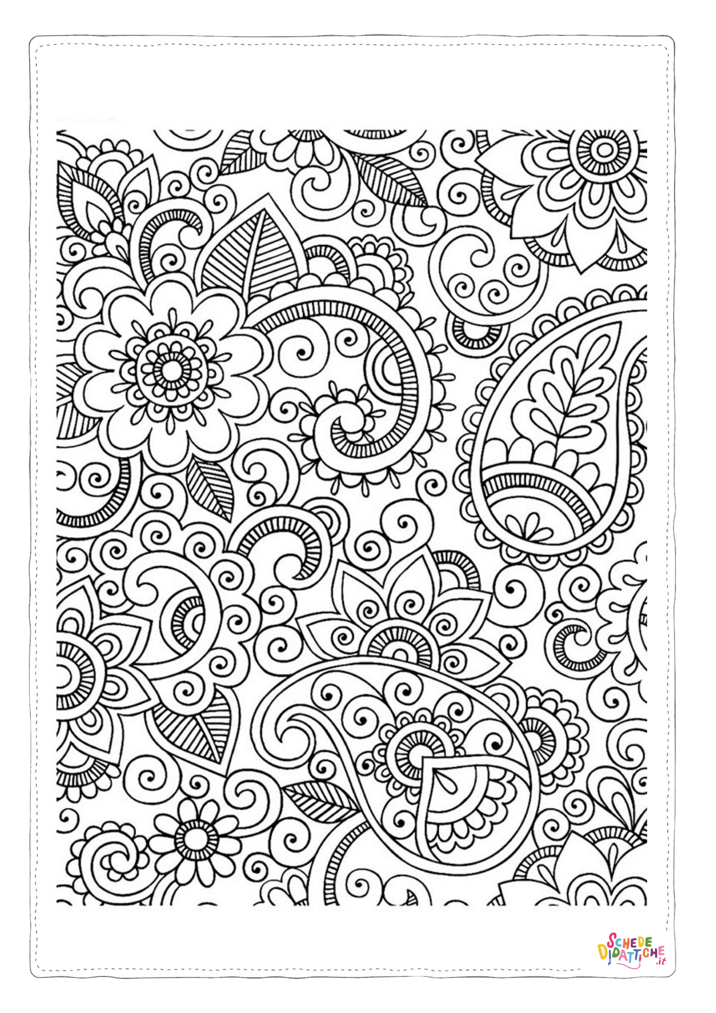 Disegno "Disegno di mandala da stampare e colorare 1058" Disegno di mandala da stampare e colorare 1058