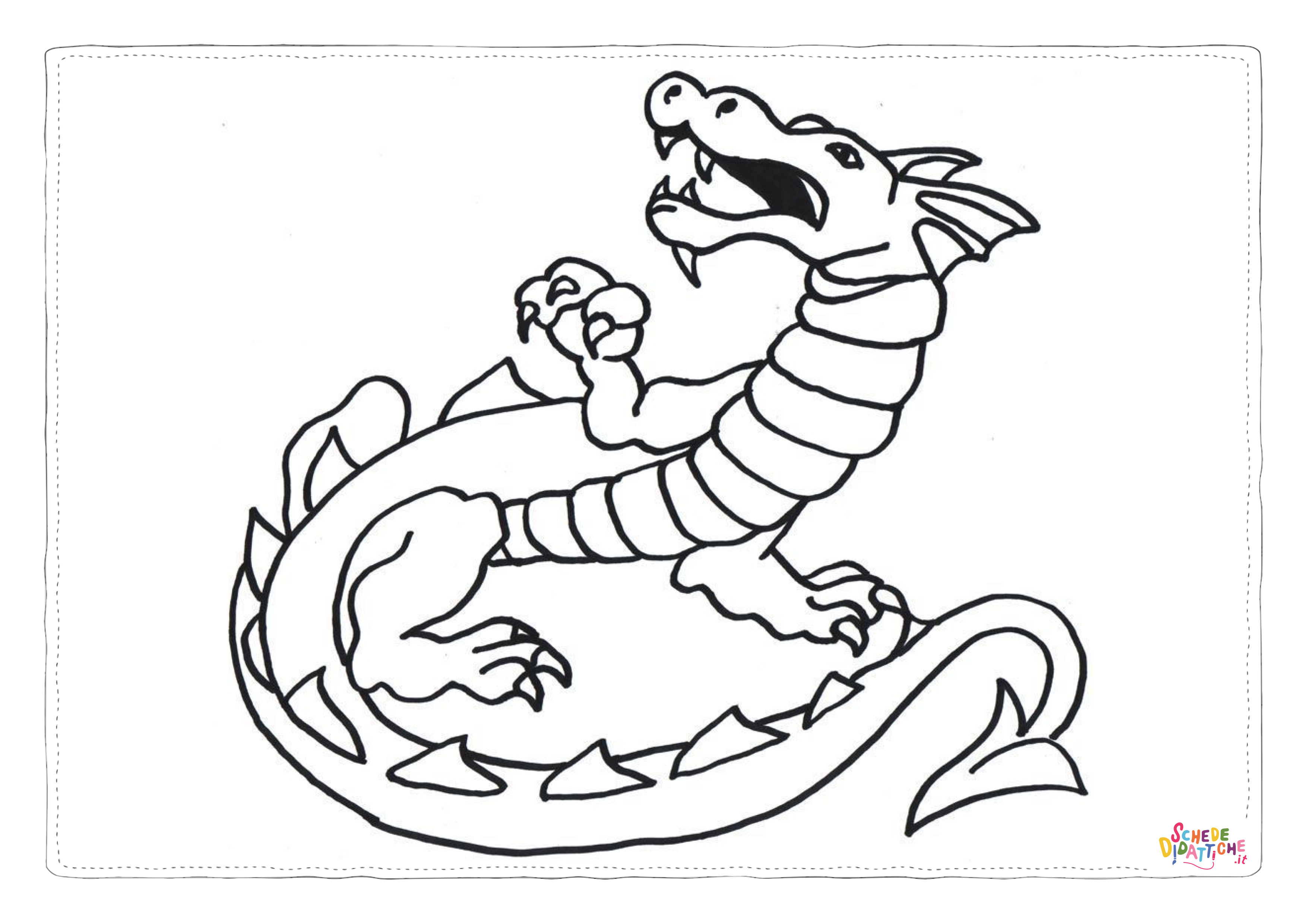 Disegno "Disegno di dragone da stampare e colorare 28" Disegno di dragone da stampare e colorare 28