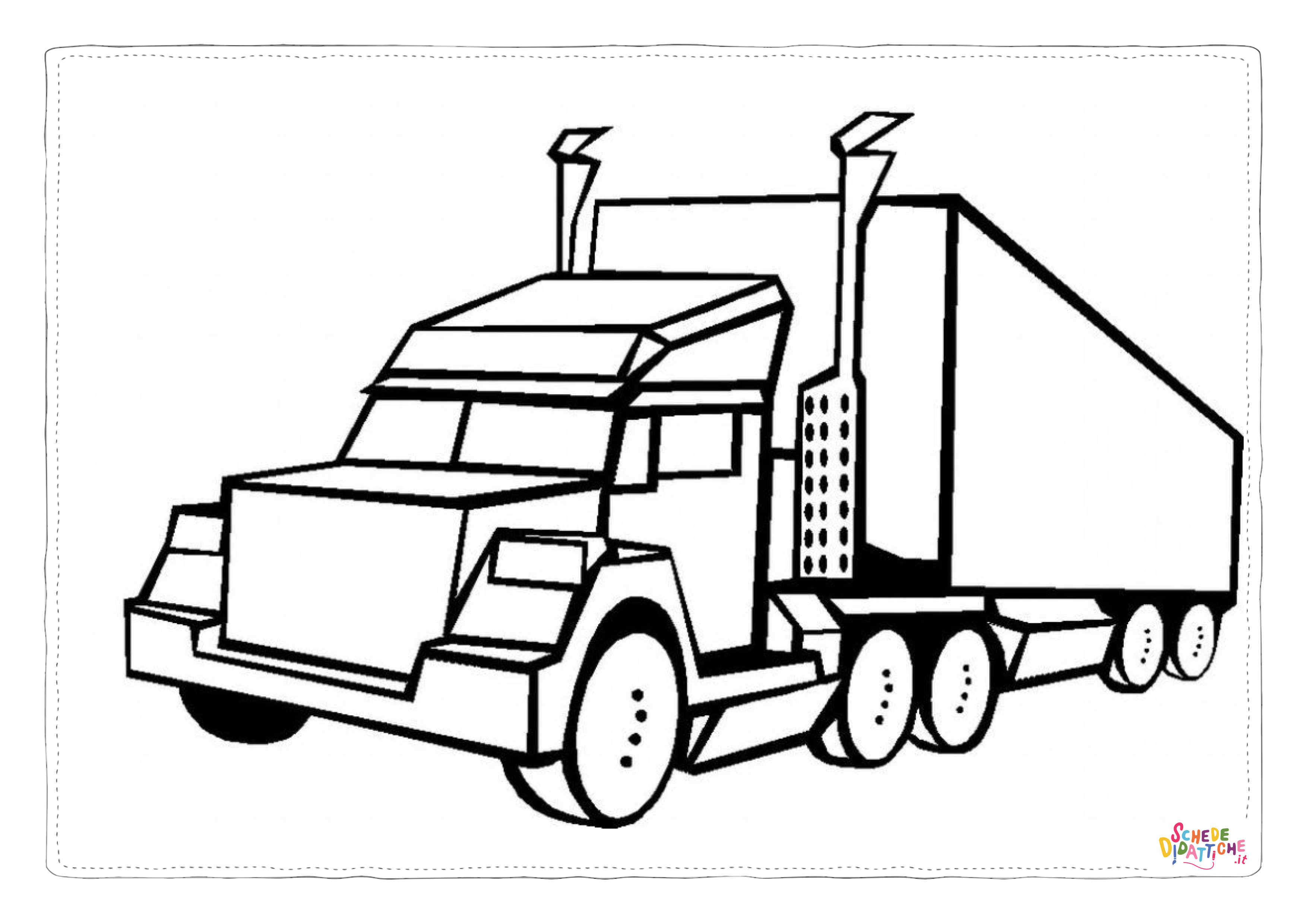 Disegno "Disegno di mezzo da lavoro da stampare e colorare 6" Disegno di mezzo da lavoro da stampare e colorare 6
