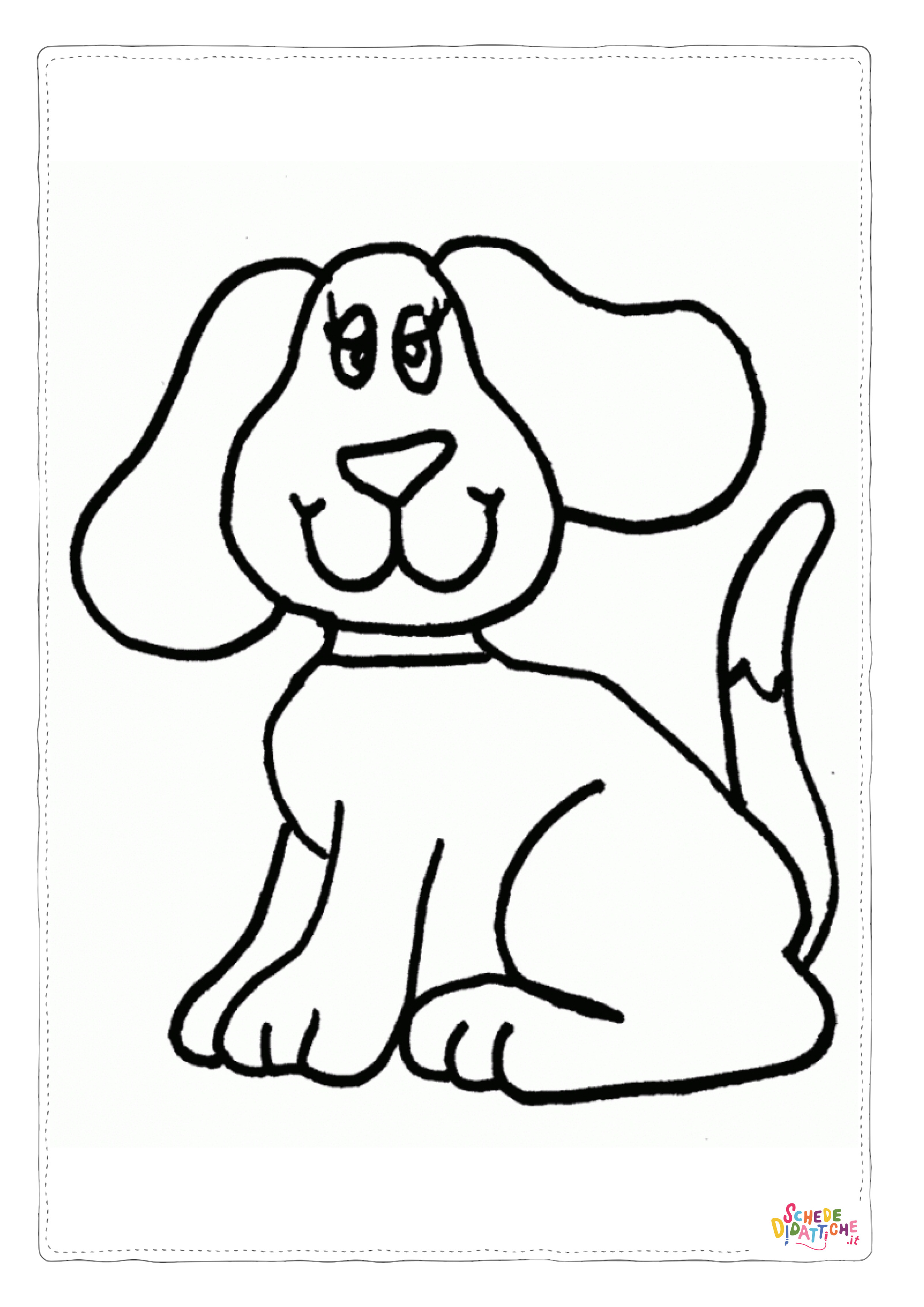 Disegno di cane da stampare e colorare 109