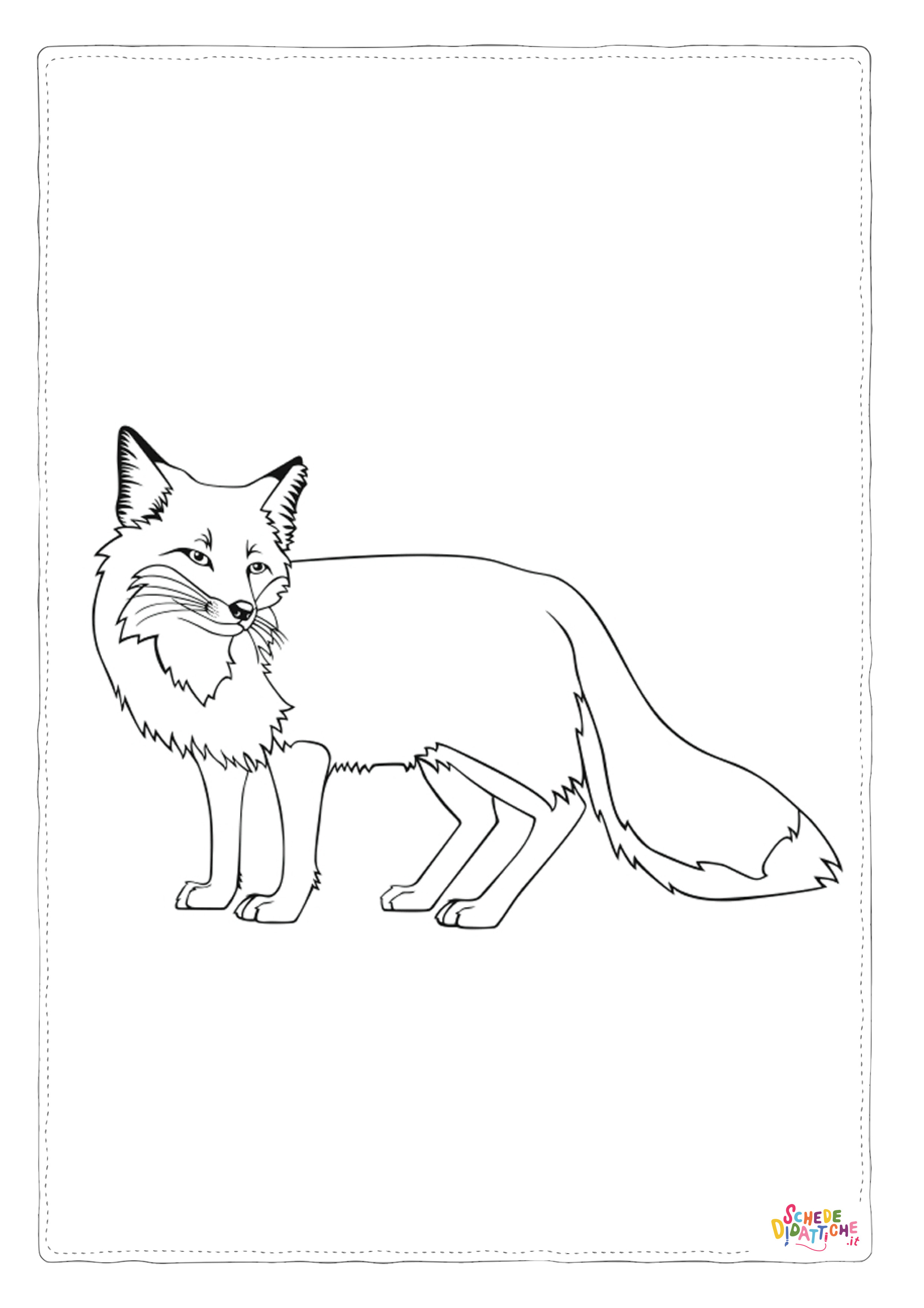 Disegno "Disegno di volpe da stampare e colorare 2" Disegno di volpe da stampare e colorare 2