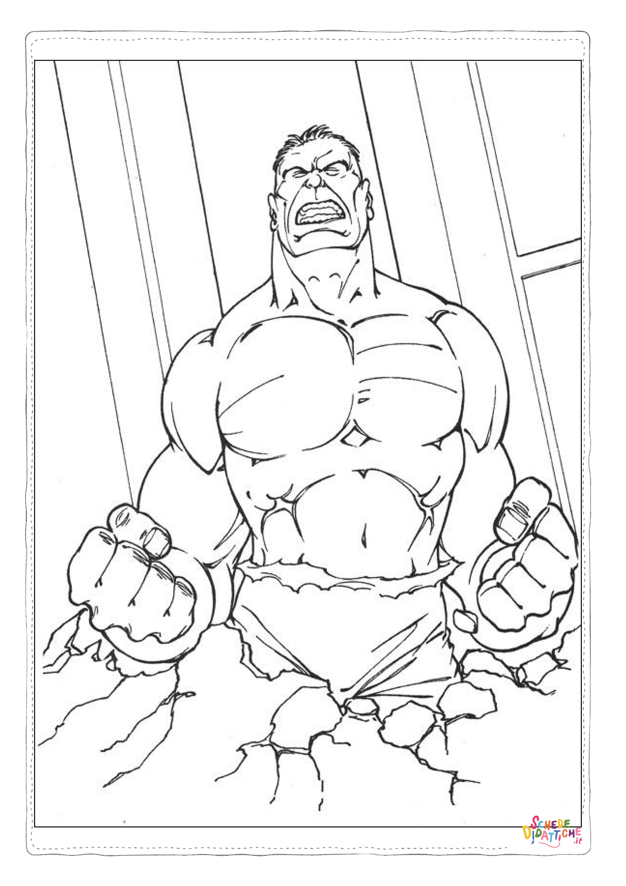 Disegno "Disegno di Hulk da stampare e colorare 57" Disegno di Hulk da stampare e colorare 57