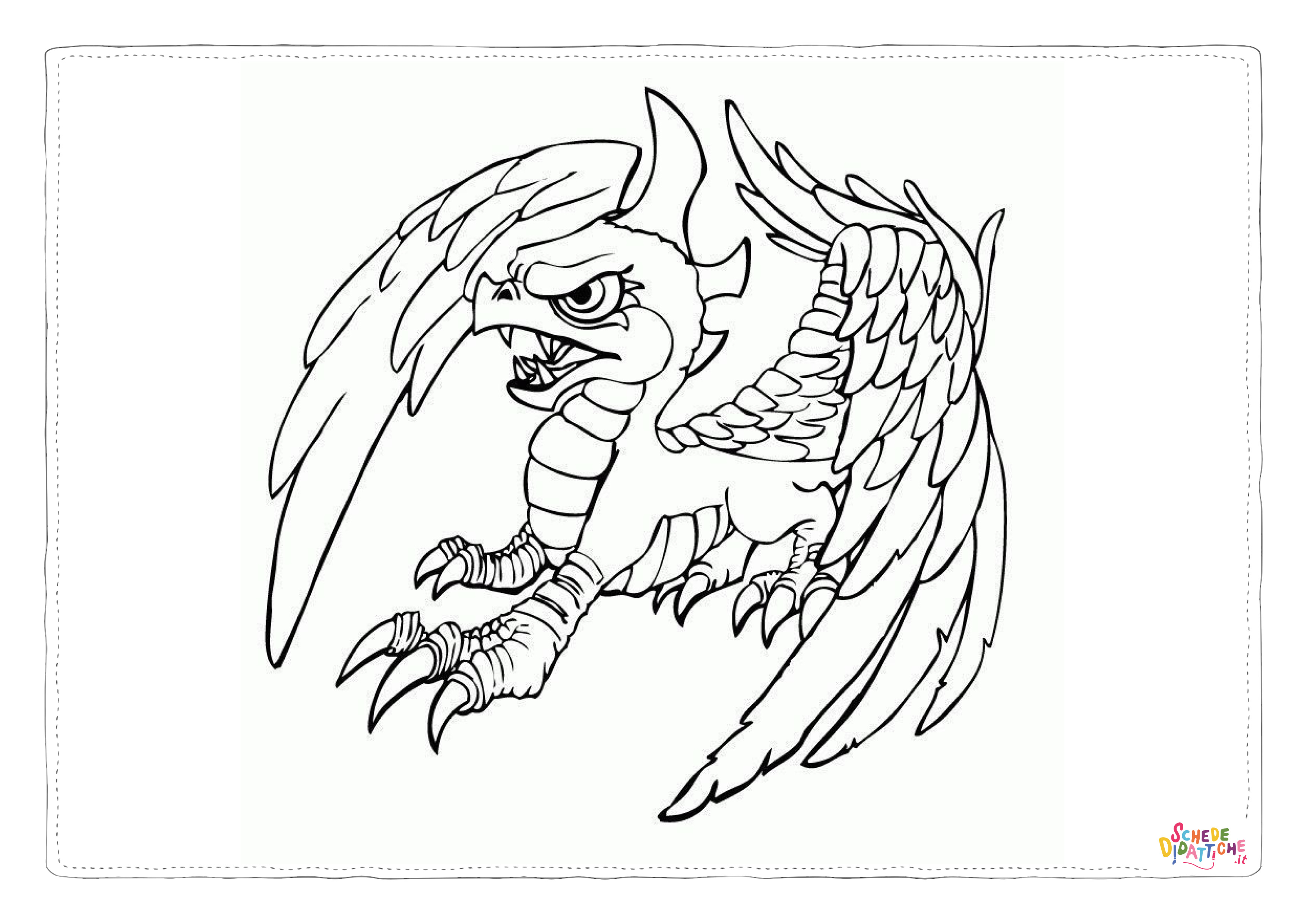 Disegno "Disegno di dragone da stampare e colorare 29" Disegno di dragone da stampare e colorare 29