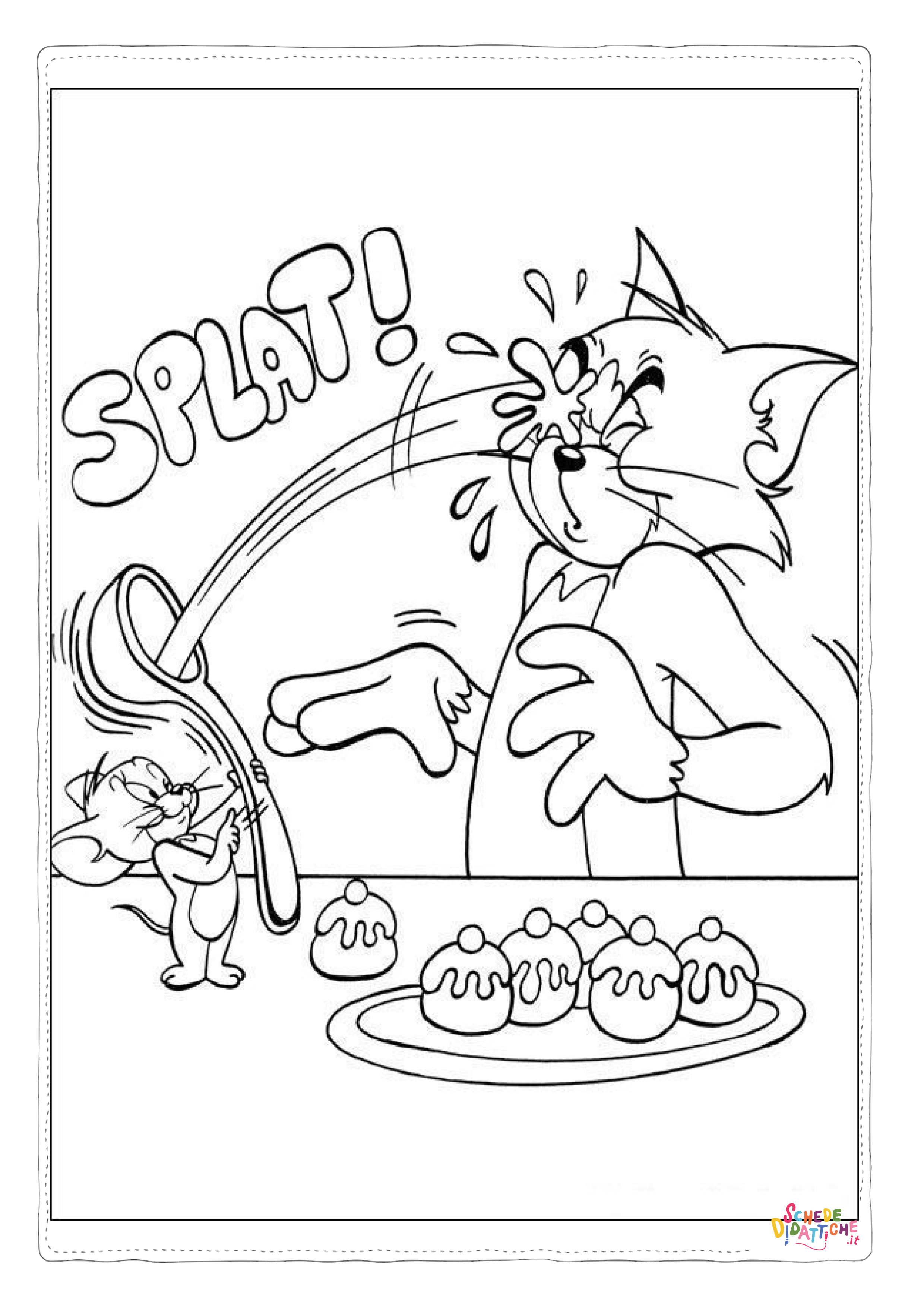 Disegno "Disegno di Tom e Jerry da stampare e colorare 90" Disegno di Tom e Jerry da stampare e colorare 90