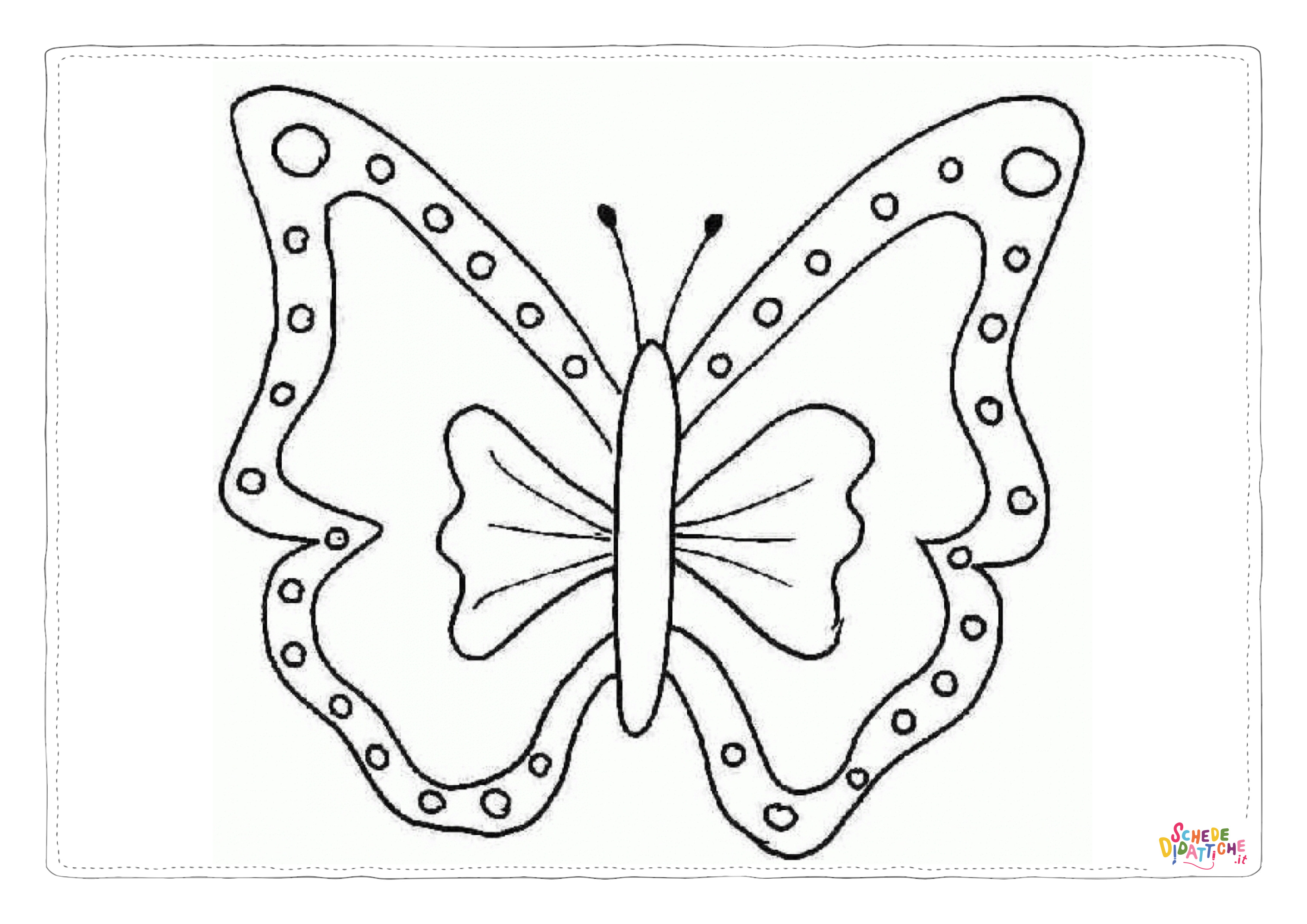 Disegno "Disegno di farfalla da stampare e colorare 108" Disegno di farfalla da stampare e colorare 108
