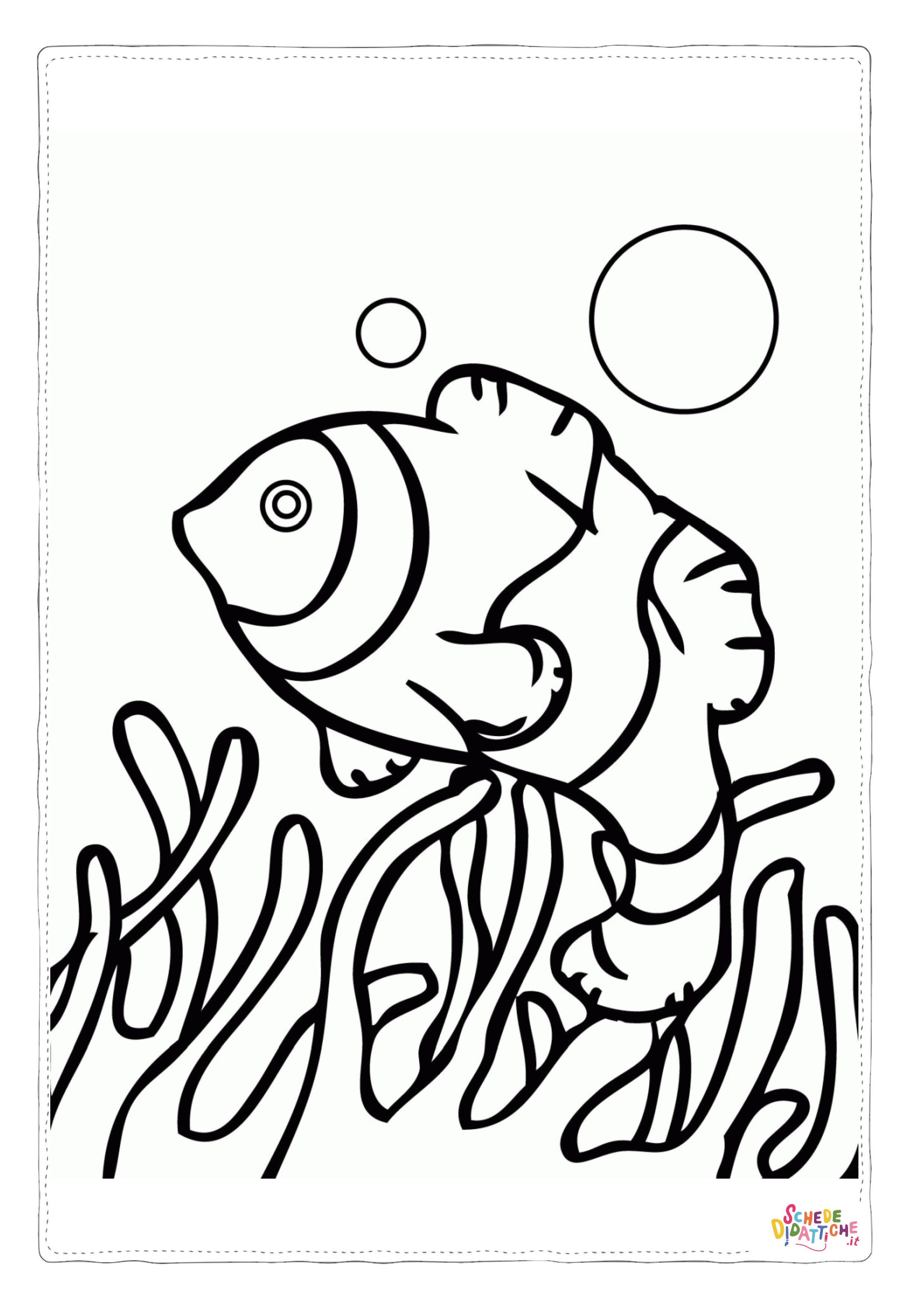 Disegno "Disegno di pesce da stampare e colorare 203" Disegno di pesce da stampare e colorare 203