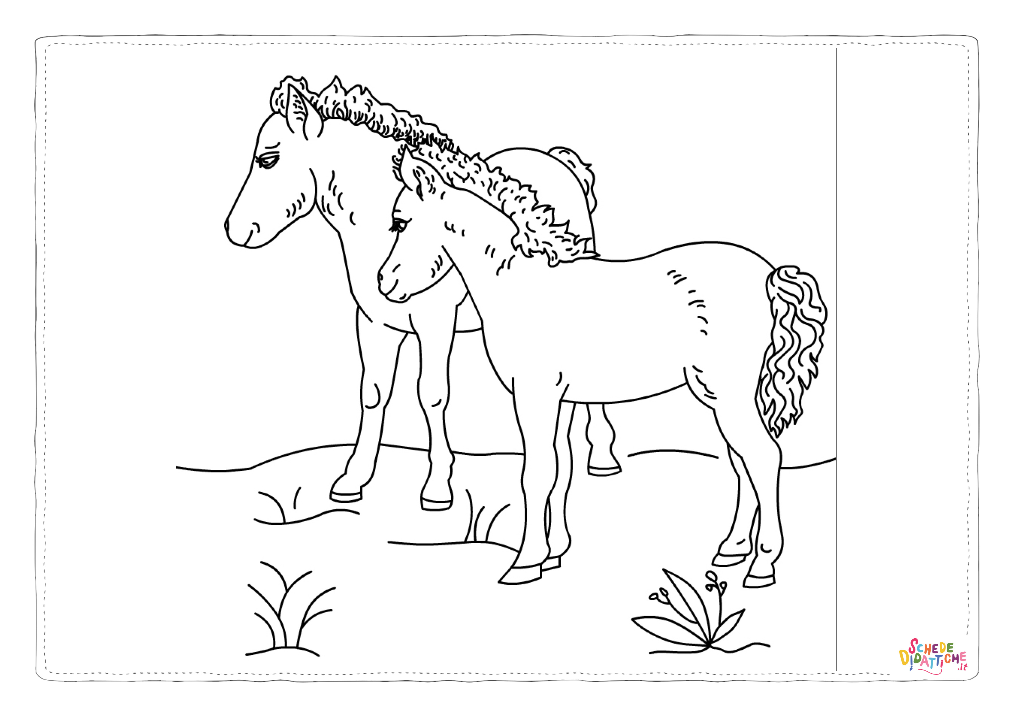 Disegno "Disegno di cavallo da stampare e colorare 115" Disegno di cavallo da stampare e colorare 115