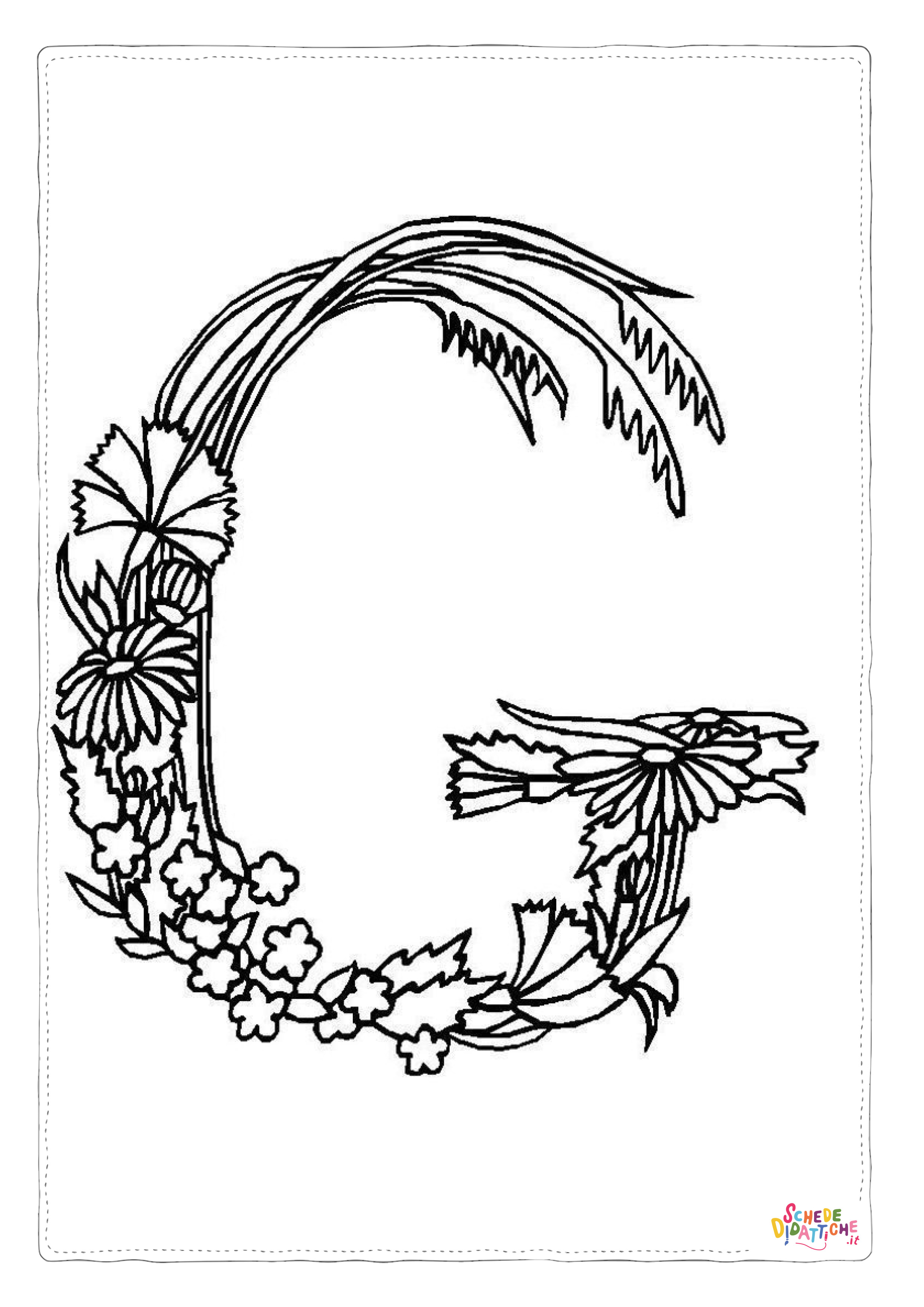 Disegno "Disegno di lettera dell'alfabeto da stampare e colorare 270" Disegno di lettera dell'alfabeto da stampare e colorare 270