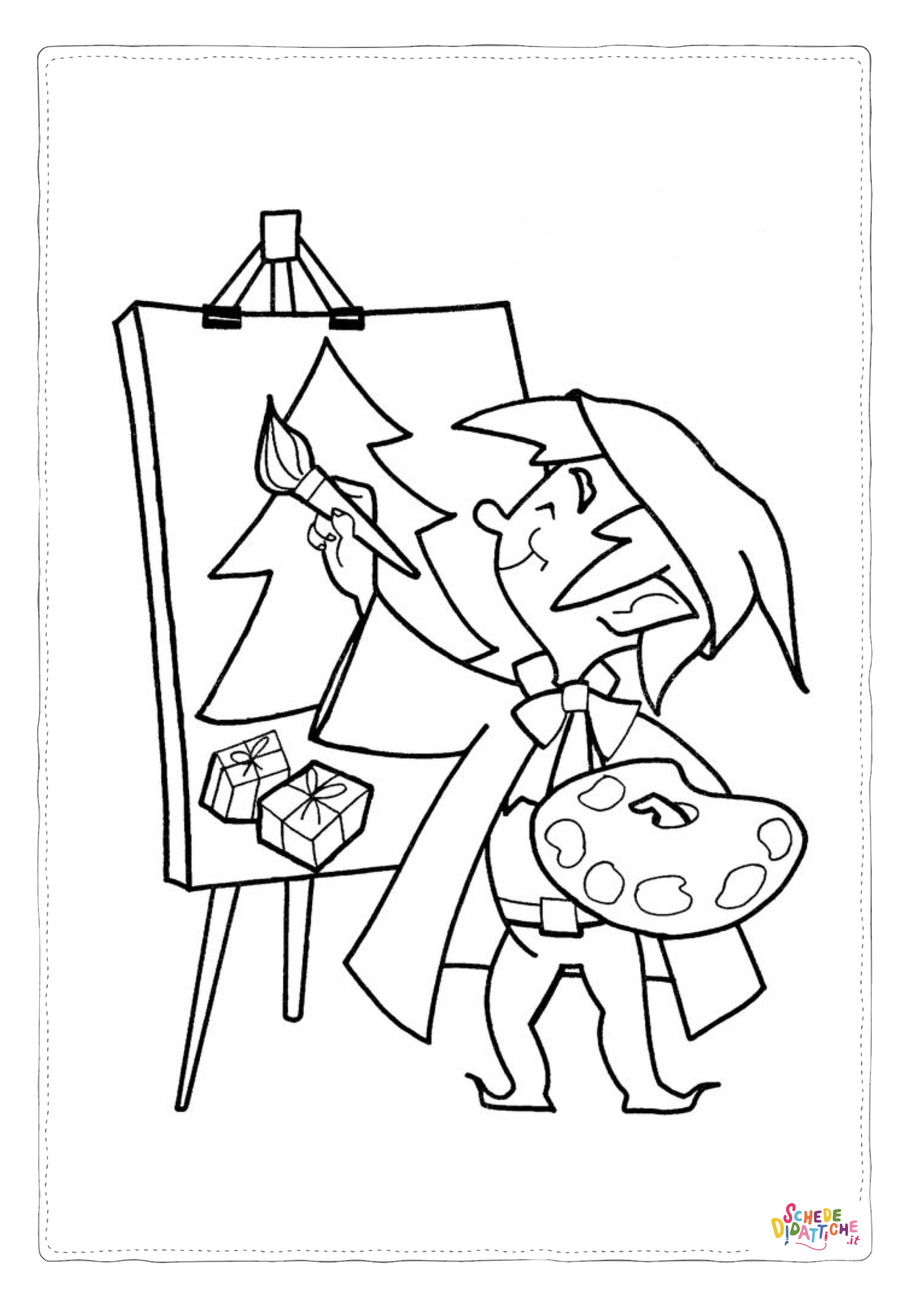 Disegno "Disegno di artista da stampare e colorare 6" Disegno di artista da stampare e colorare 6