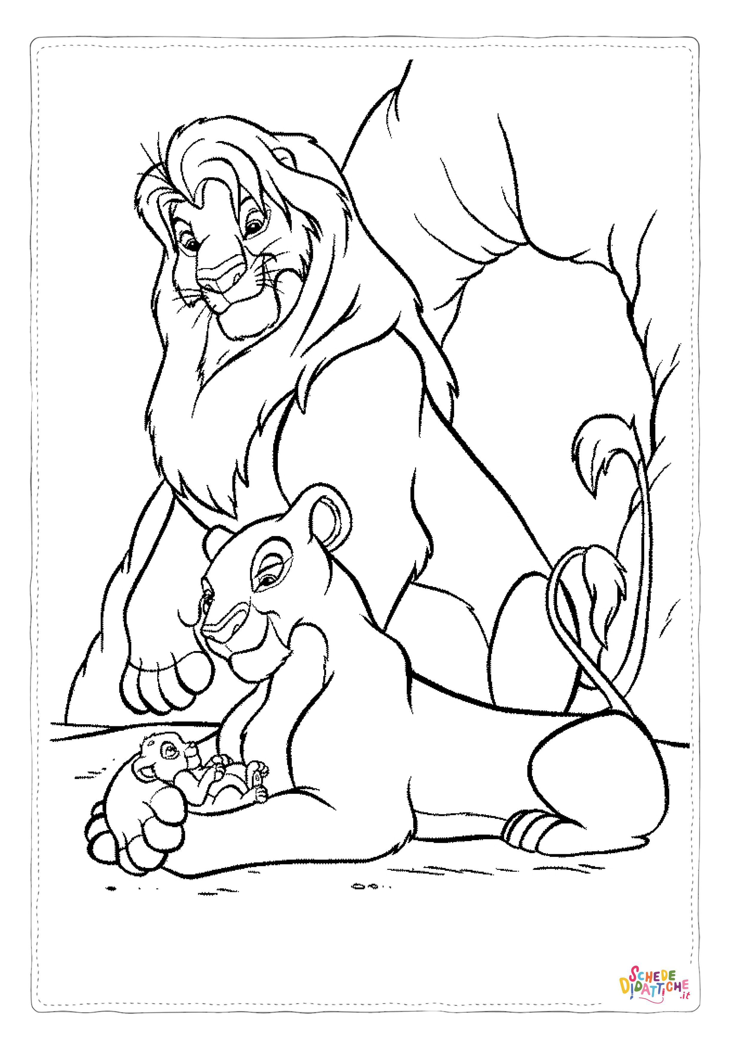 Disegno "Disegno di Re Leone da stampare e colorare 40" Disegno di Re Leone da stampare e colorare 40