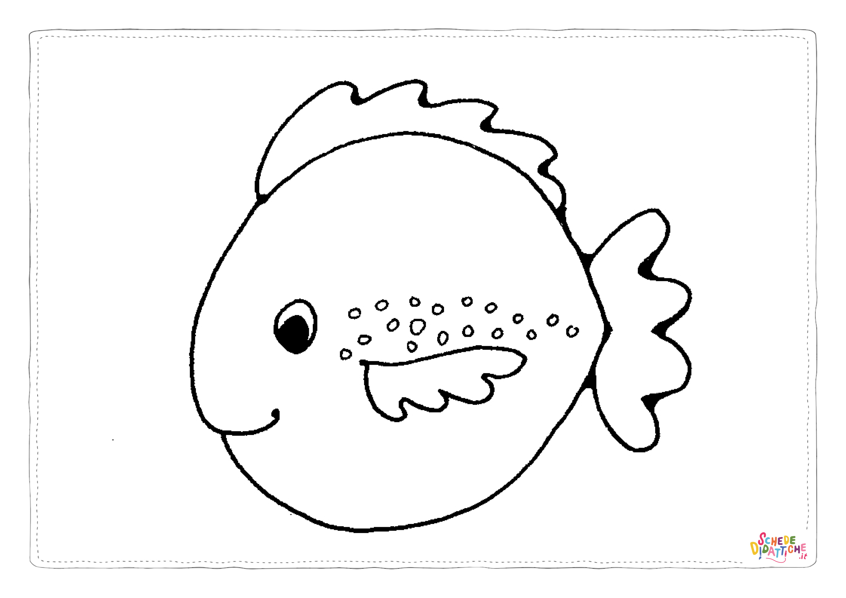 Disegno di pesce da stampare e colorare 125