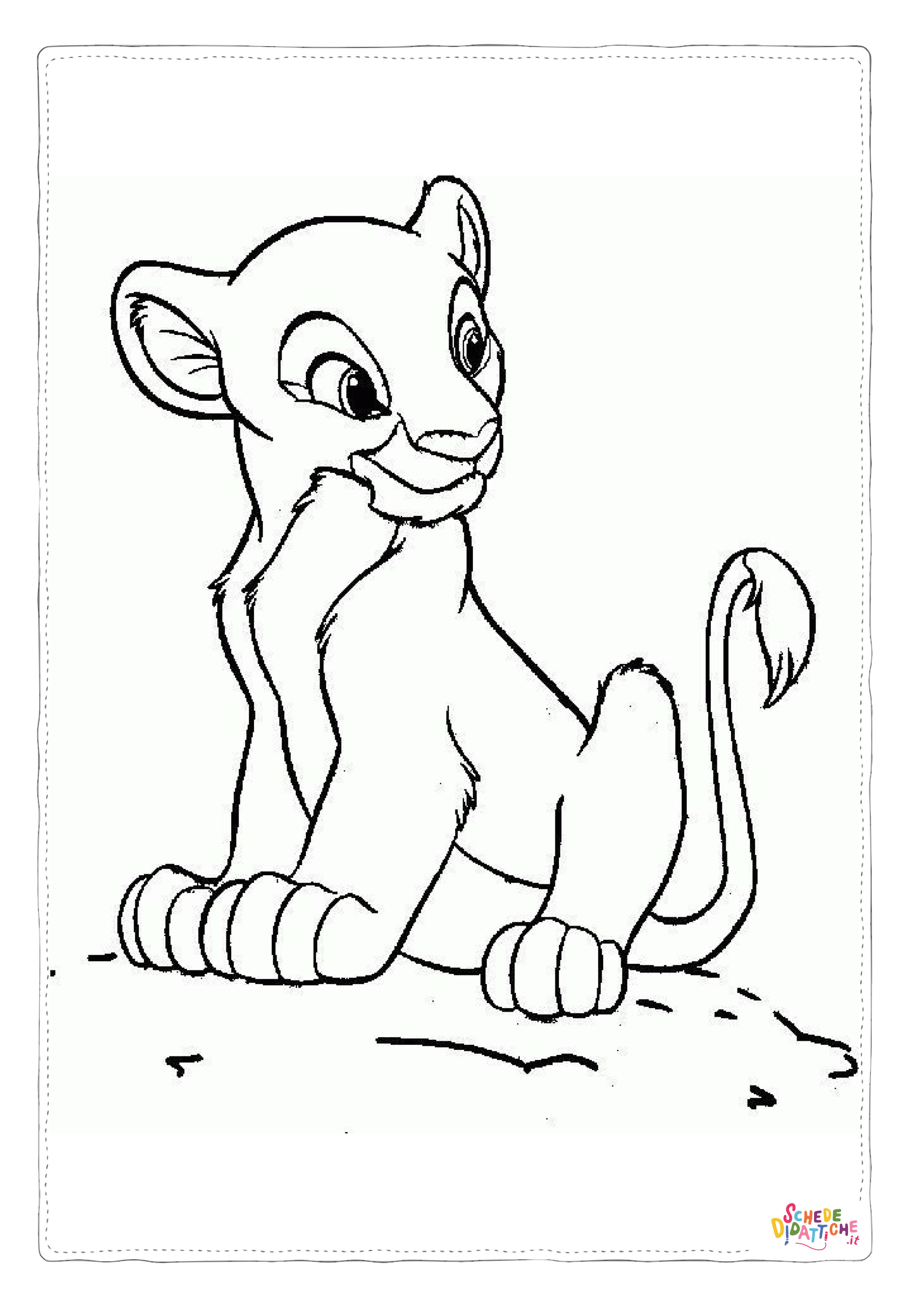 Disegno "Disegno di Re Leone da stampare e colorare 248" Disegno di Re Leone da stampare e colorare 248