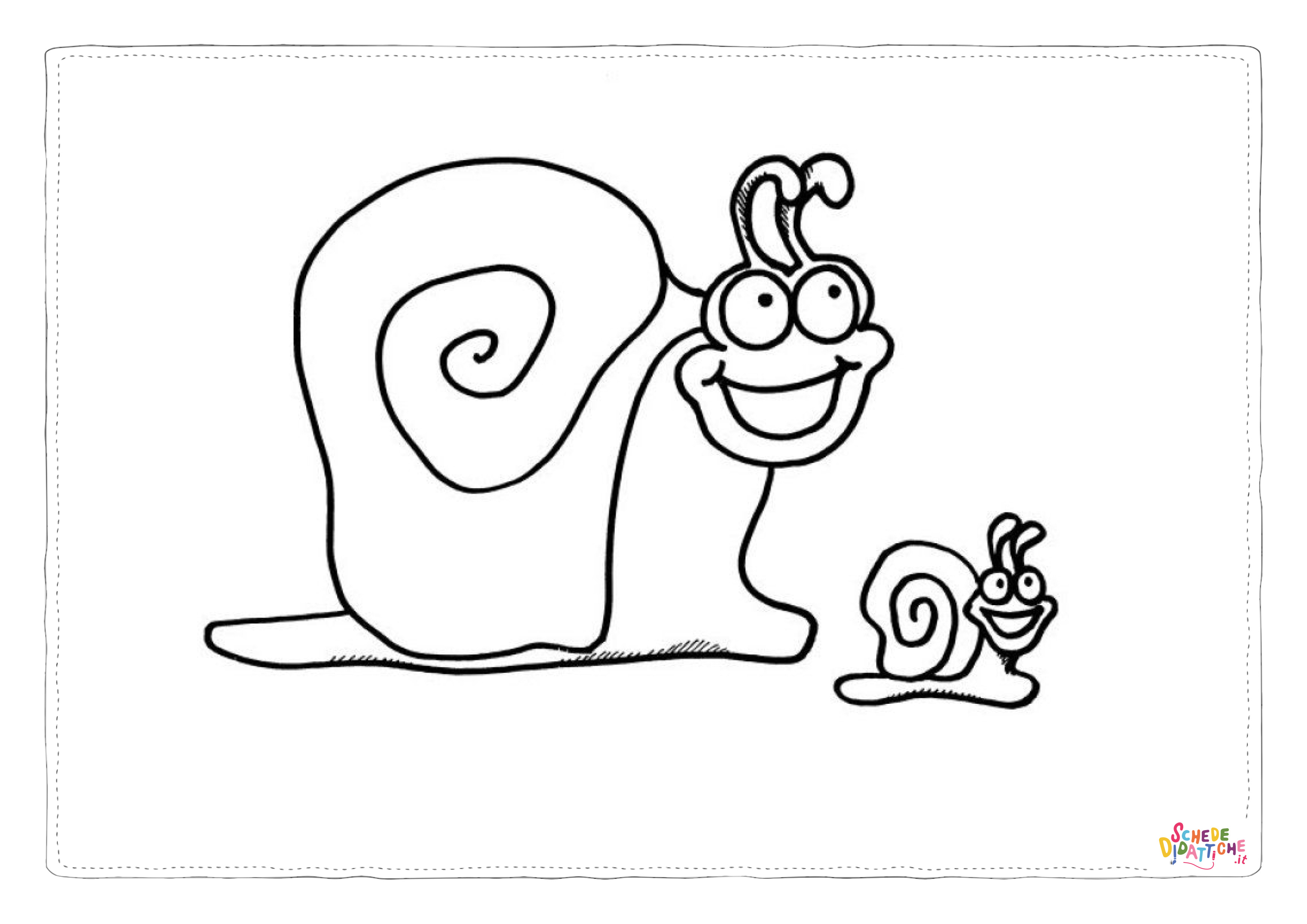 Disegno di lumaca da stampare e colorare 4