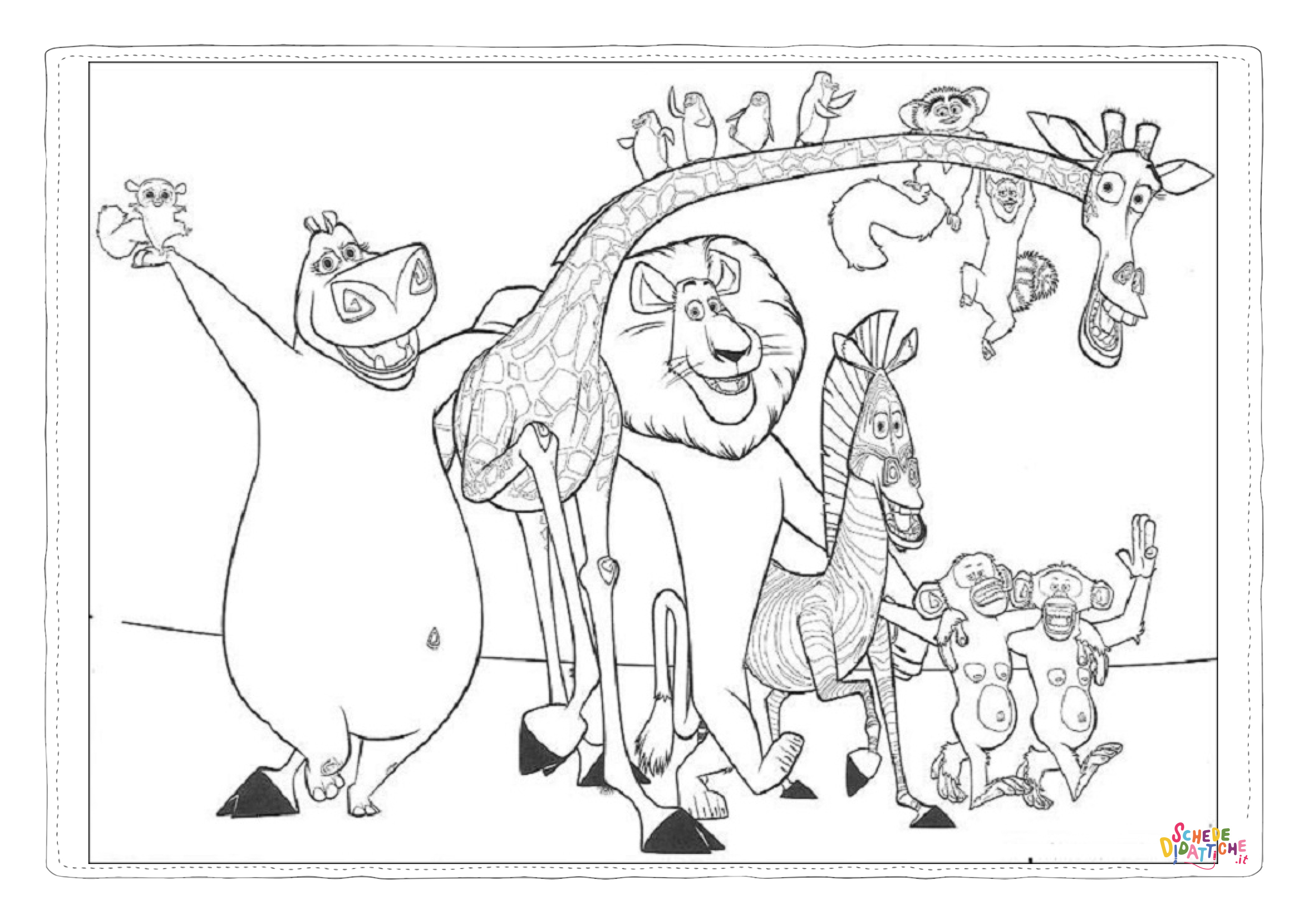 Disegno "Disegno di Madagascar da stampare e colorare 17" Disegno di Madagascar da stampare e colorare 17