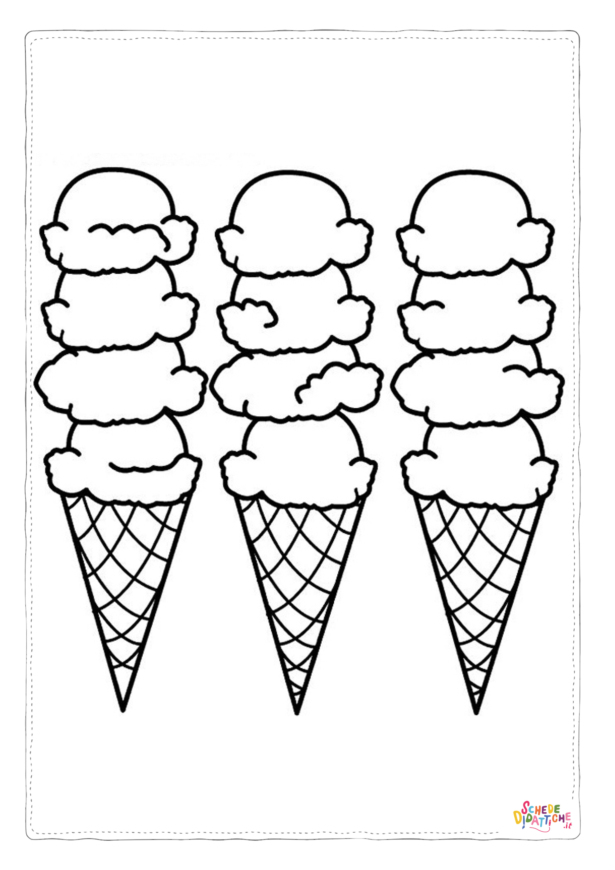 Disegno di gelato da stampare e colorare 54
