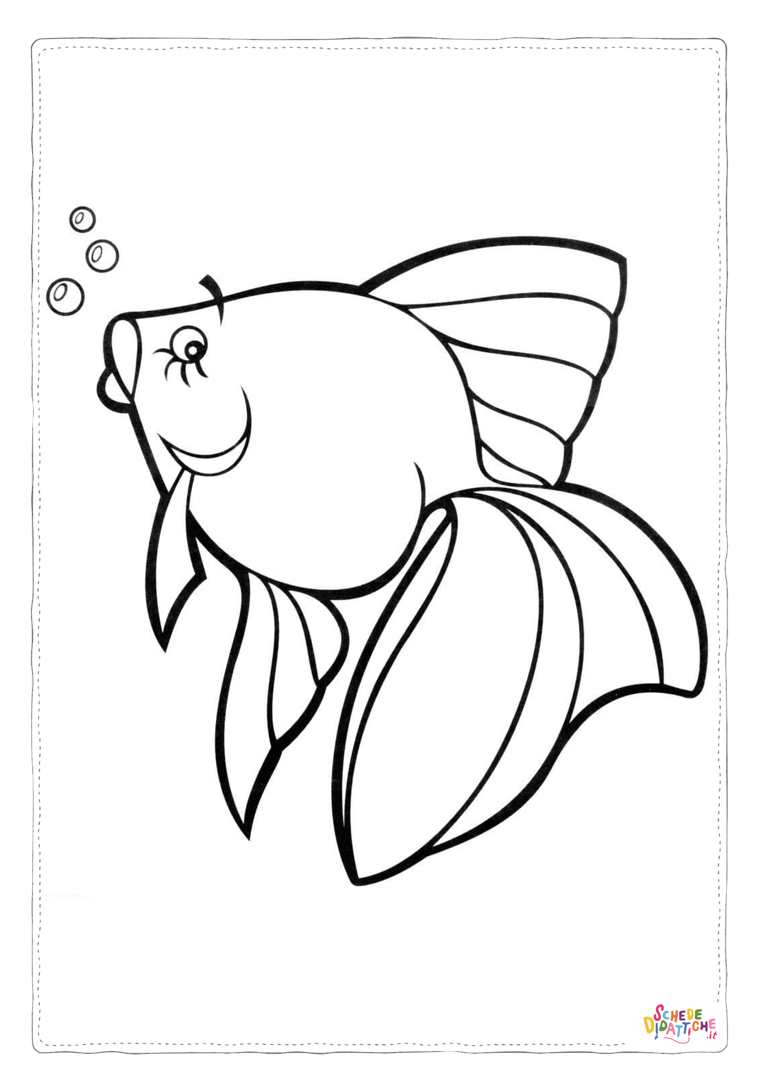 Disegno "Disegno di pesce da stampare e colorare 140" Disegno di pesce da stampare e colorare 140