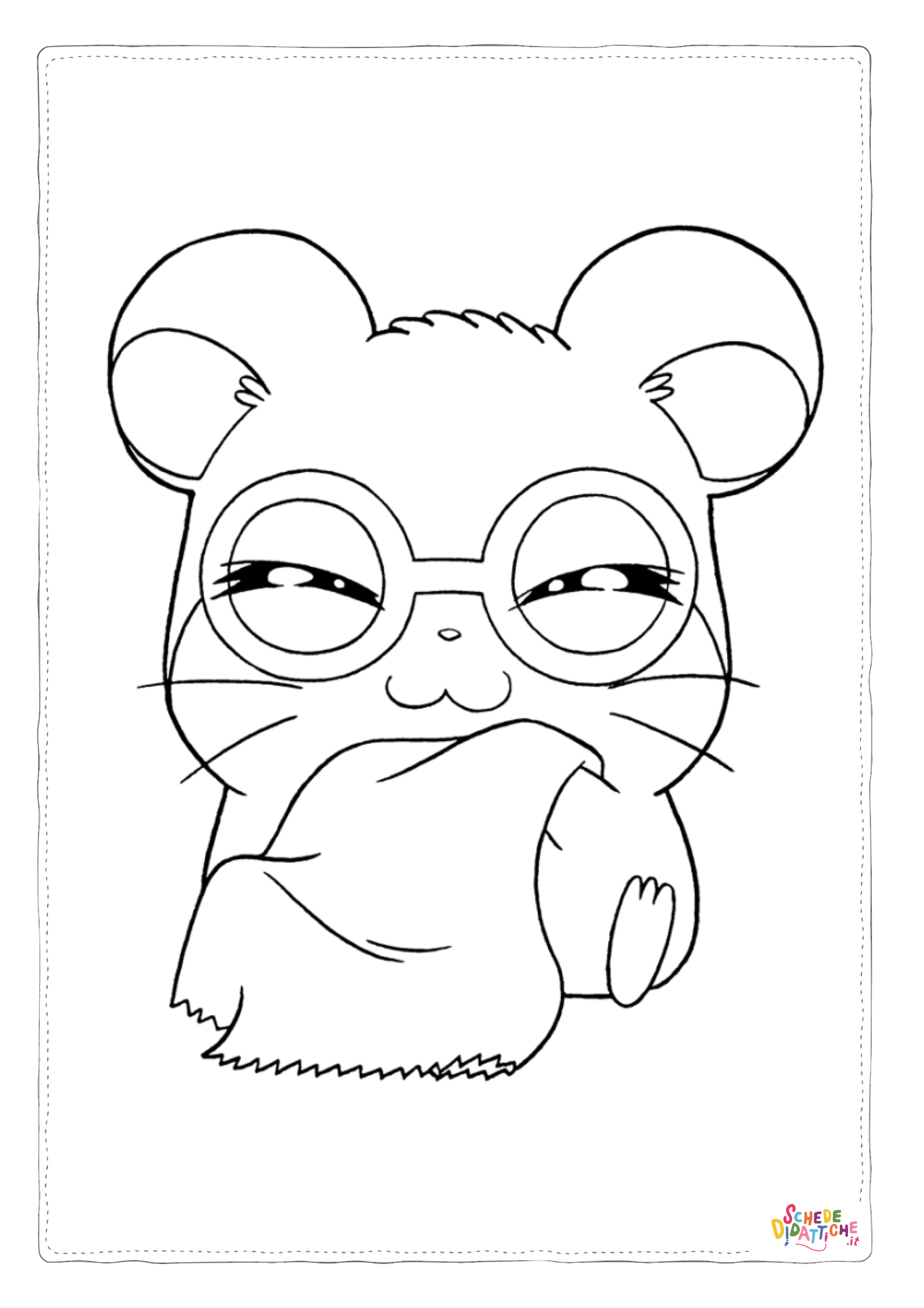 Disegno "Disegno di Hamtaro da stampare e colorare" Disegno di Hamtaro da stampare e colorare