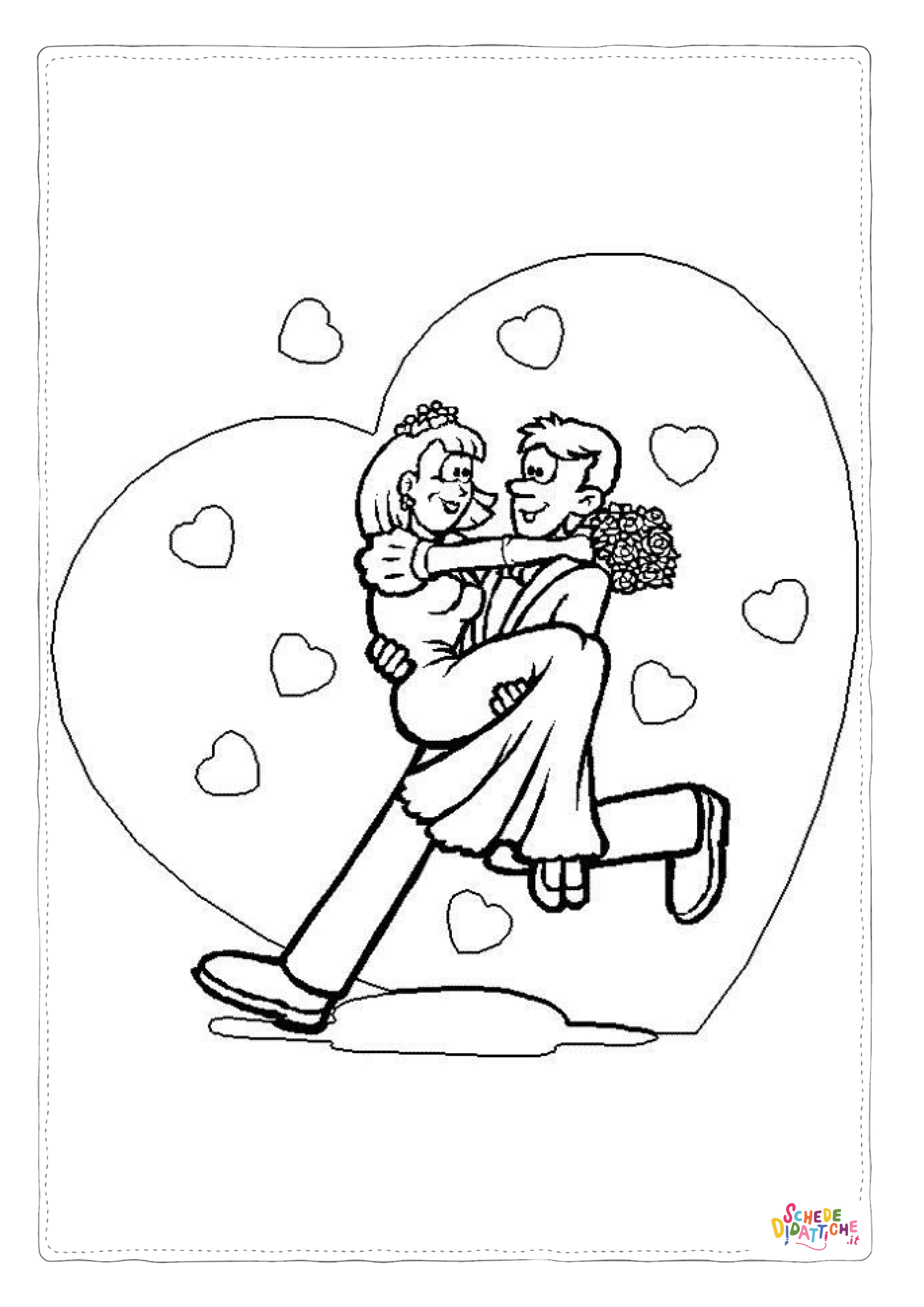 Disegno "Disegno di San Valentino da stampare e colorare 75" Disegno di San Valentino da stampare e colorare 75
