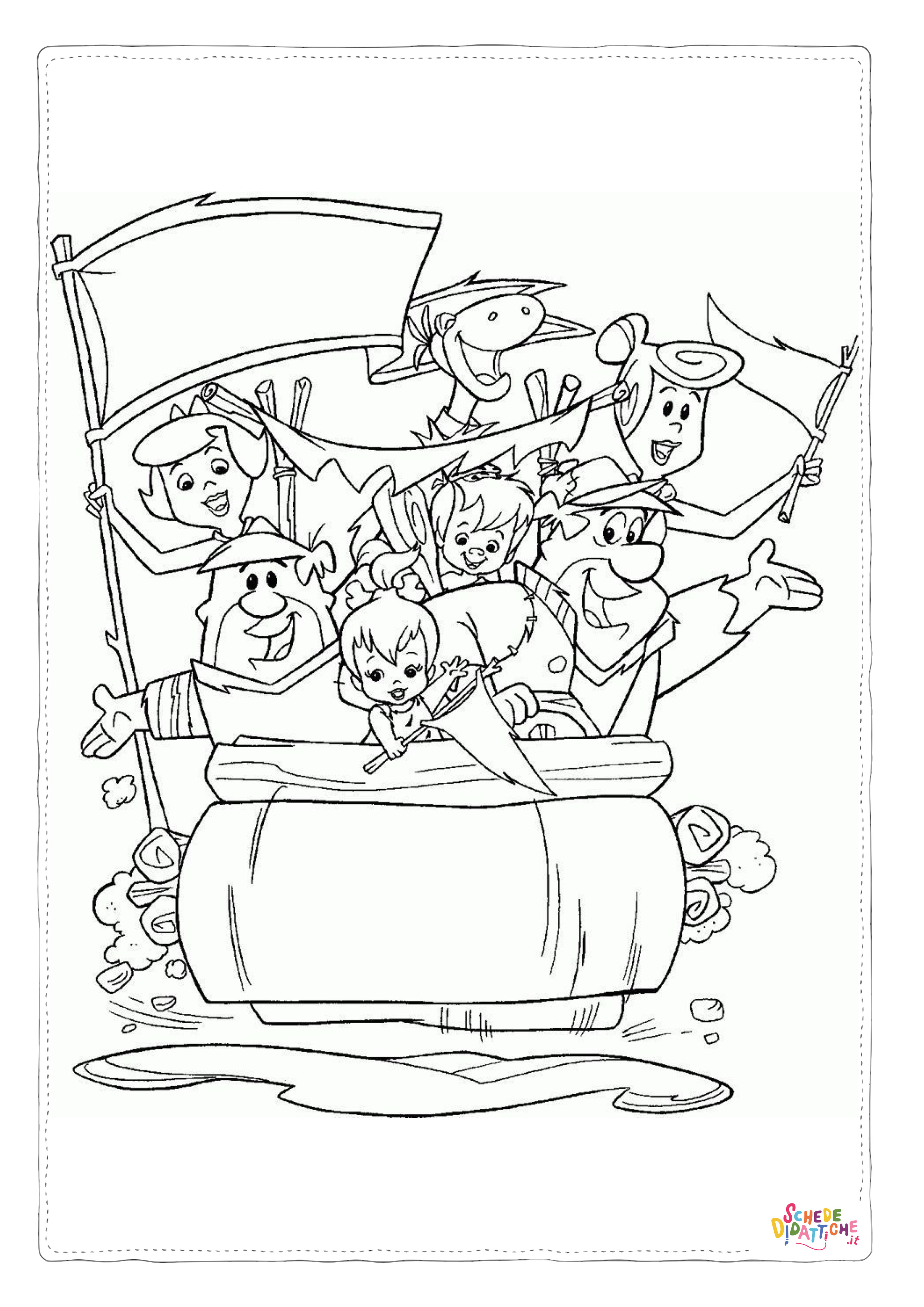 Disegno "Disegno di Flinstones da stampare e colorare 51" Disegno di Flinstones da stampare e colorare 51