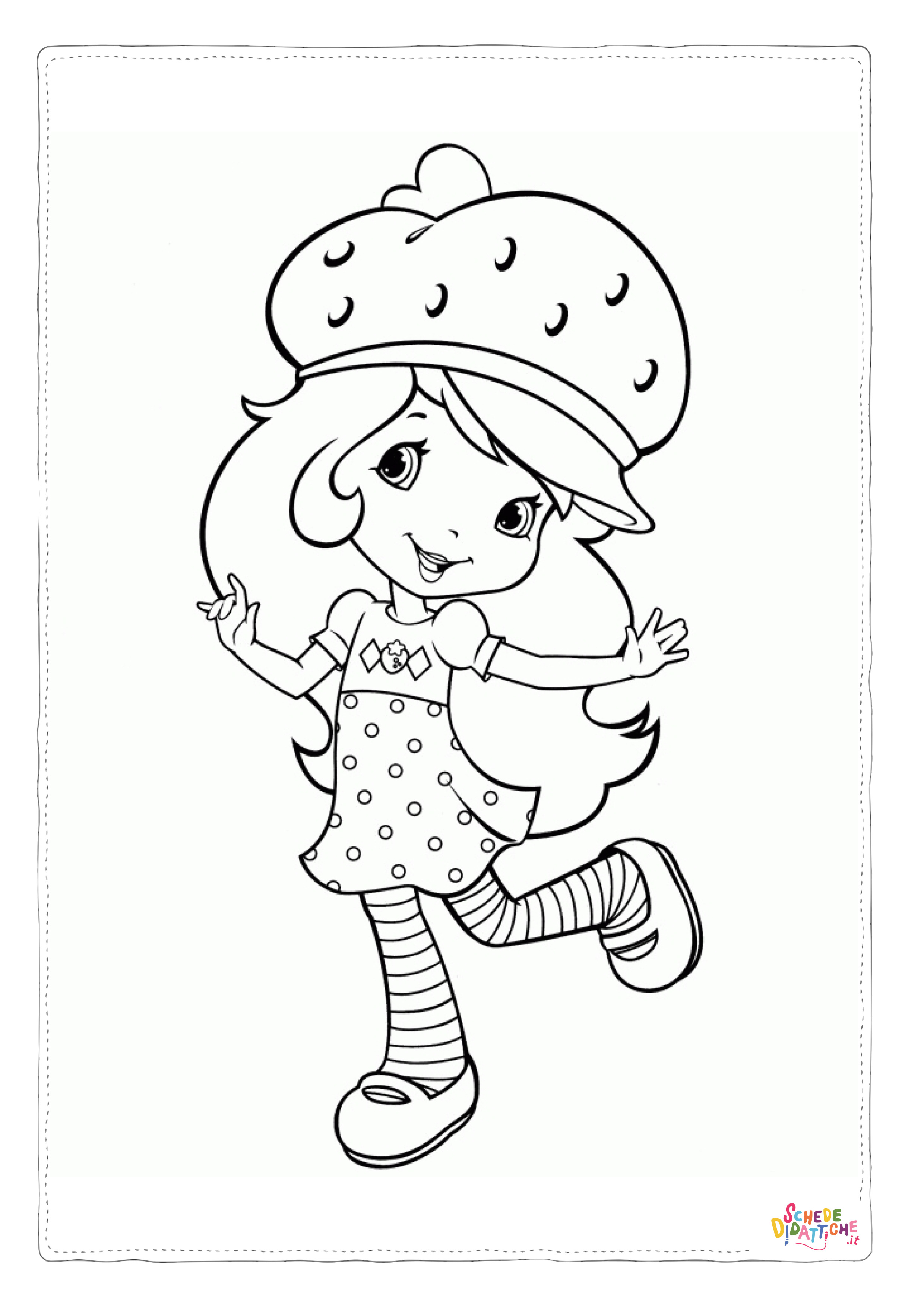 Disegno "Disegno di Fragolina da stampare e colorare 6" Disegno di Fragolina da stampare e colorare 6