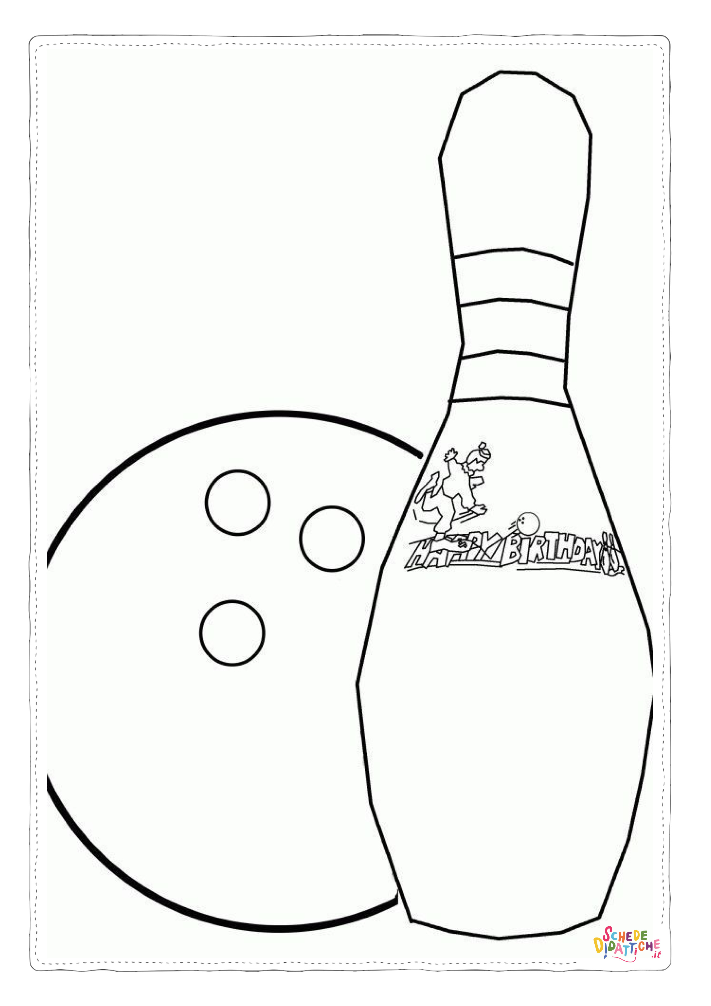 Disegno di bowling da stampare e colorare 1