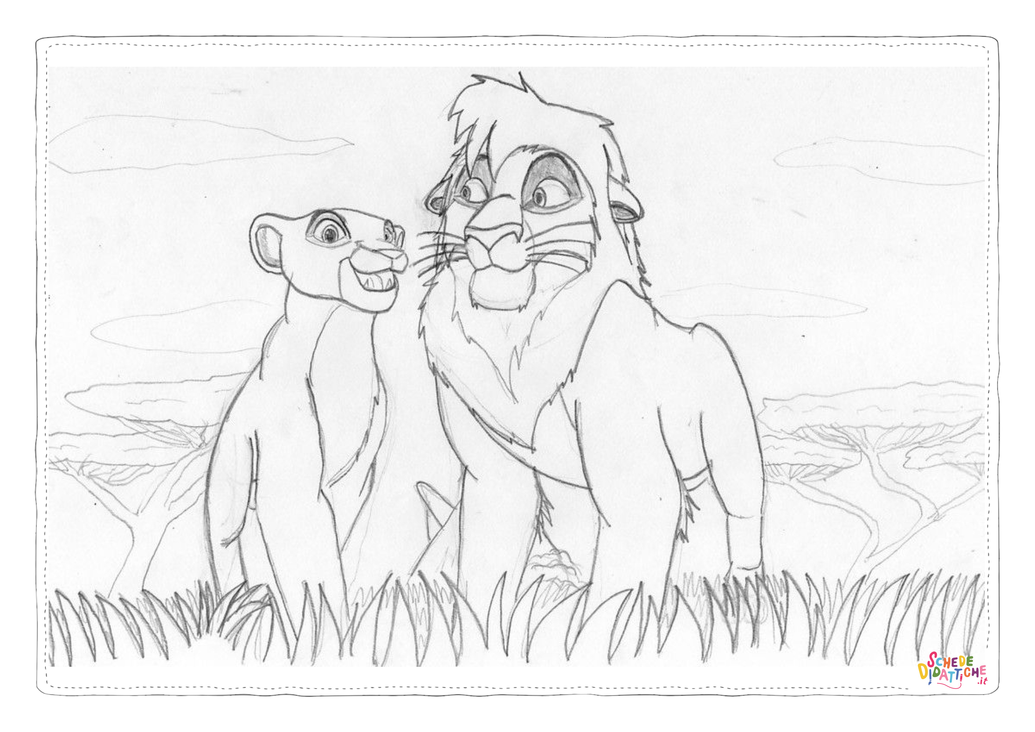Disegno di Re Leone da stampare e colorare 150