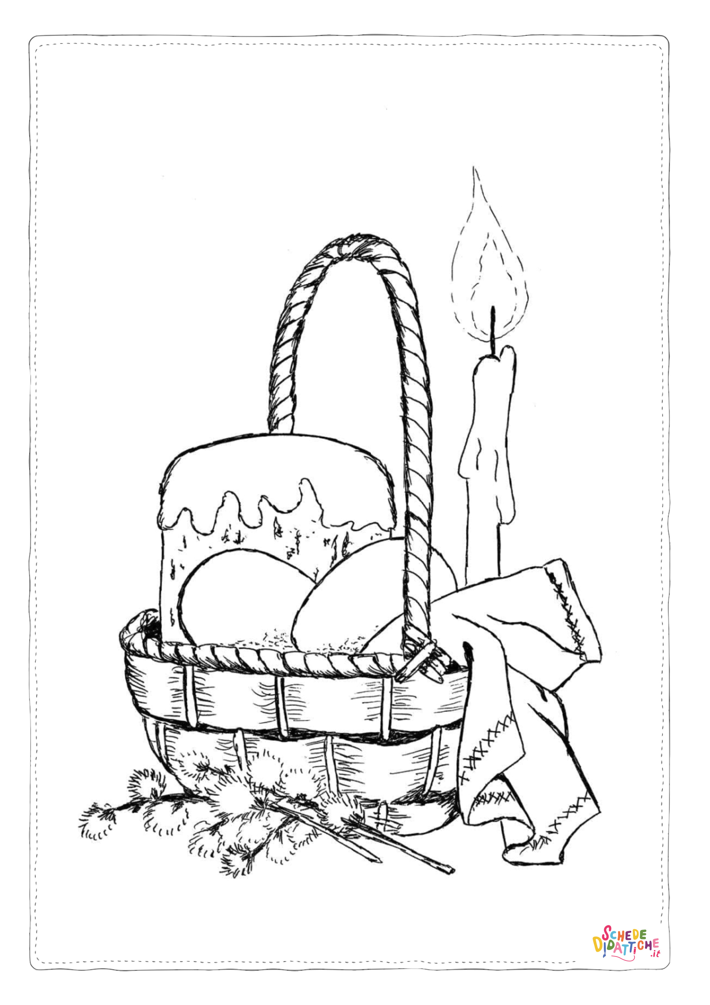 Disegno di uovo di Pasqua da stampare e colorare 137