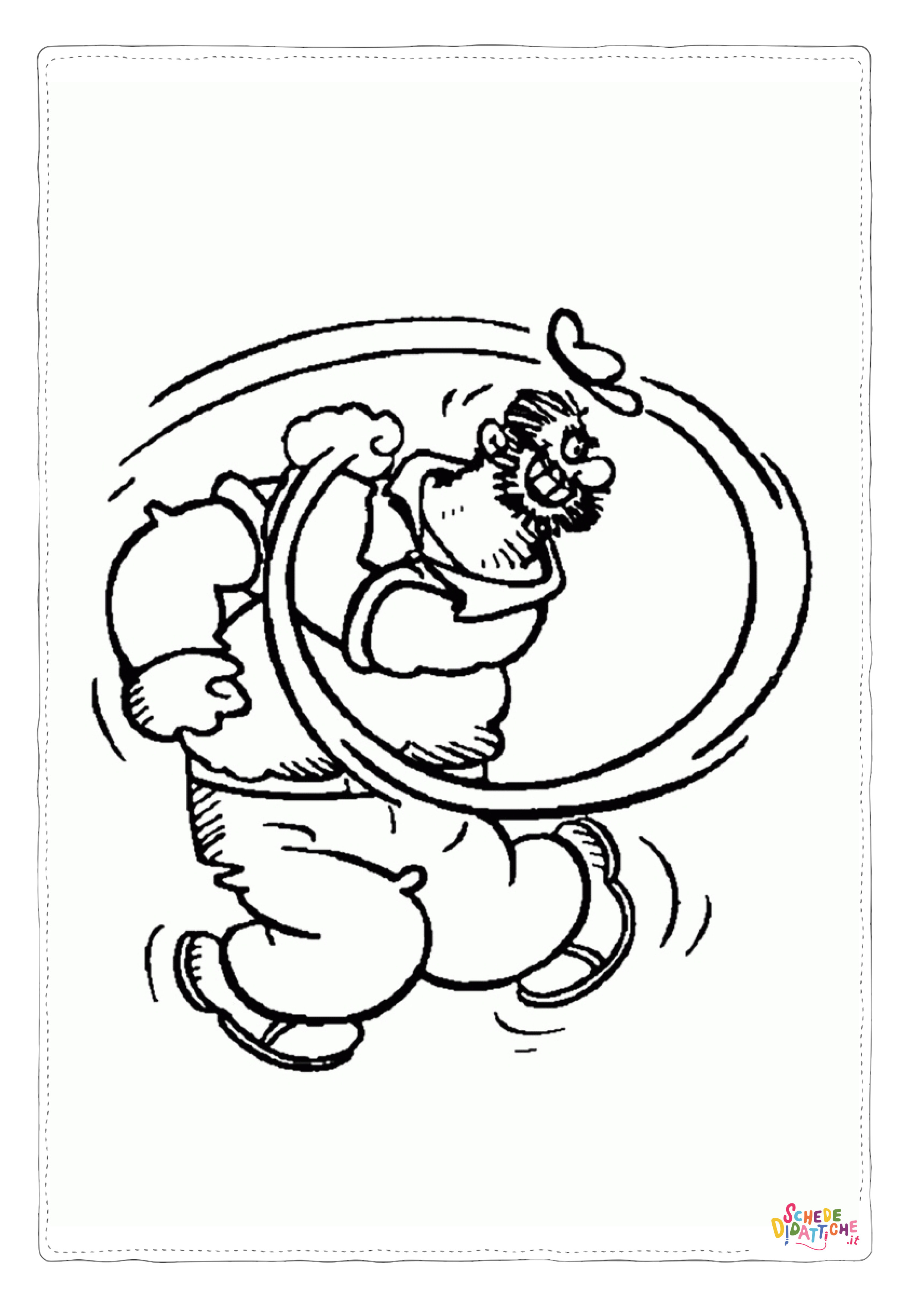 Disegno "Disegno di Braccio di ferro da stampare e colorare 10" Disegno di Braccio di ferro da stampare e colorare 10