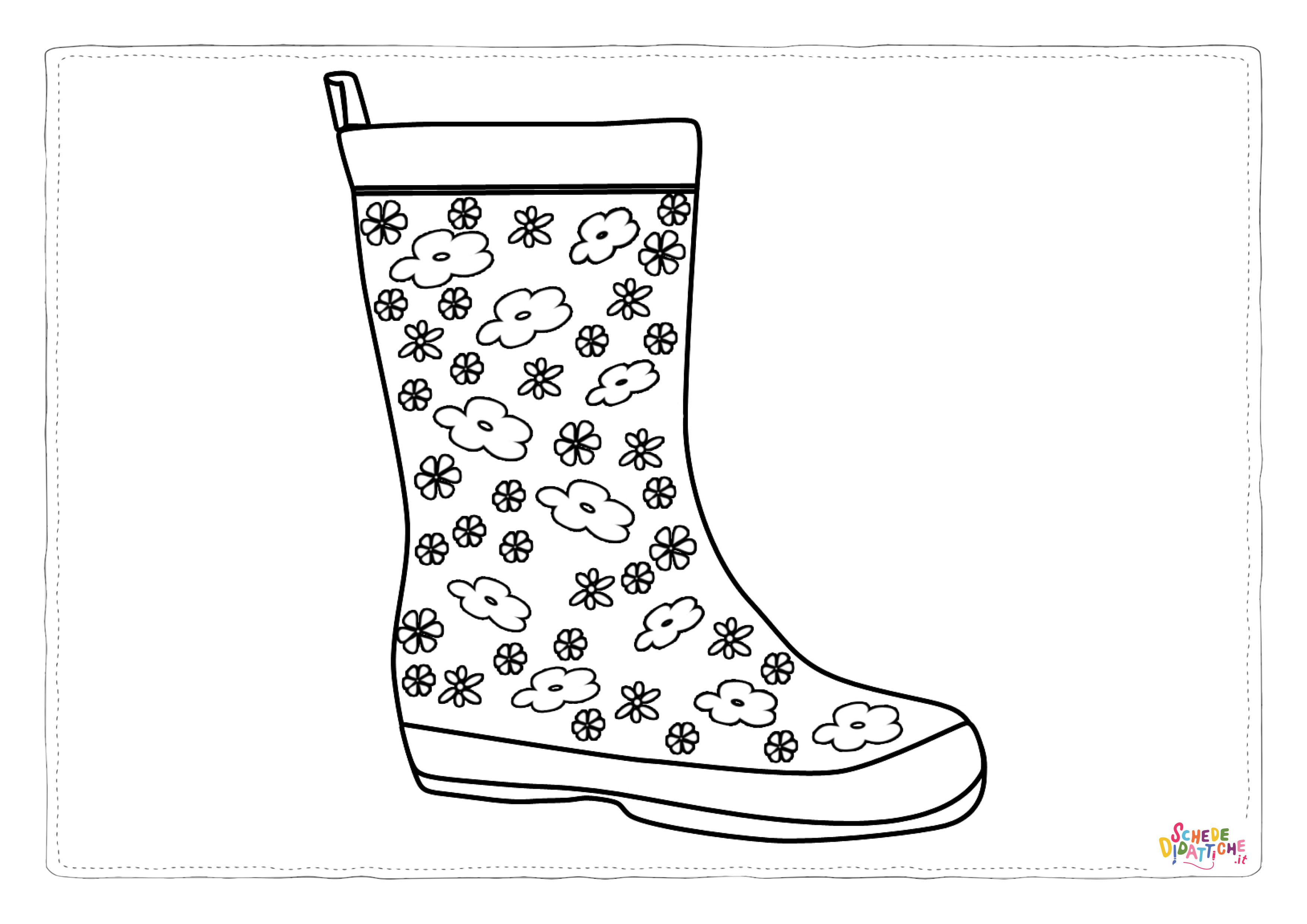 Disegno "Disegno di stivale da stampare e colorare 5" Disegno di stivale da stampare e colorare 5