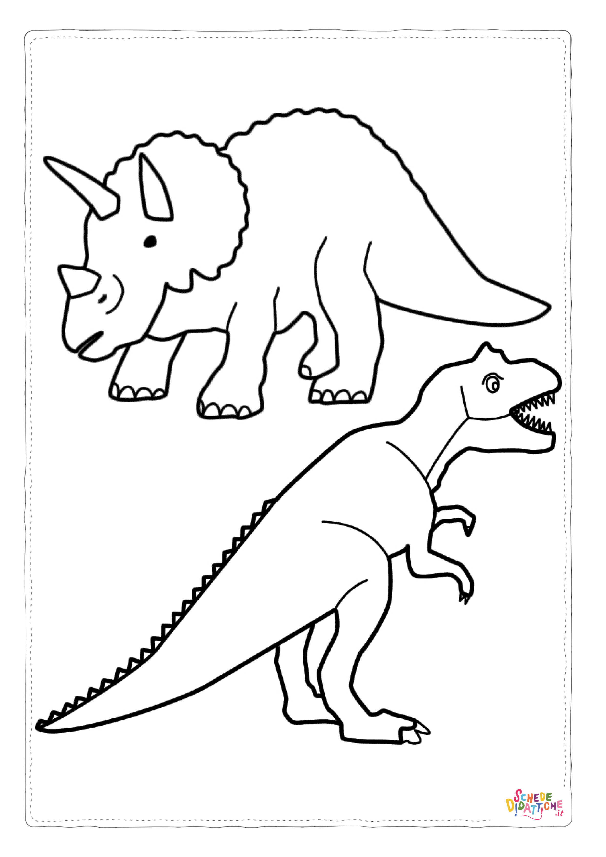 Disegno "Disegno di Triceratopo da stampare e colorare 24" Disegno di Triceratopo da stampare e colorare 24