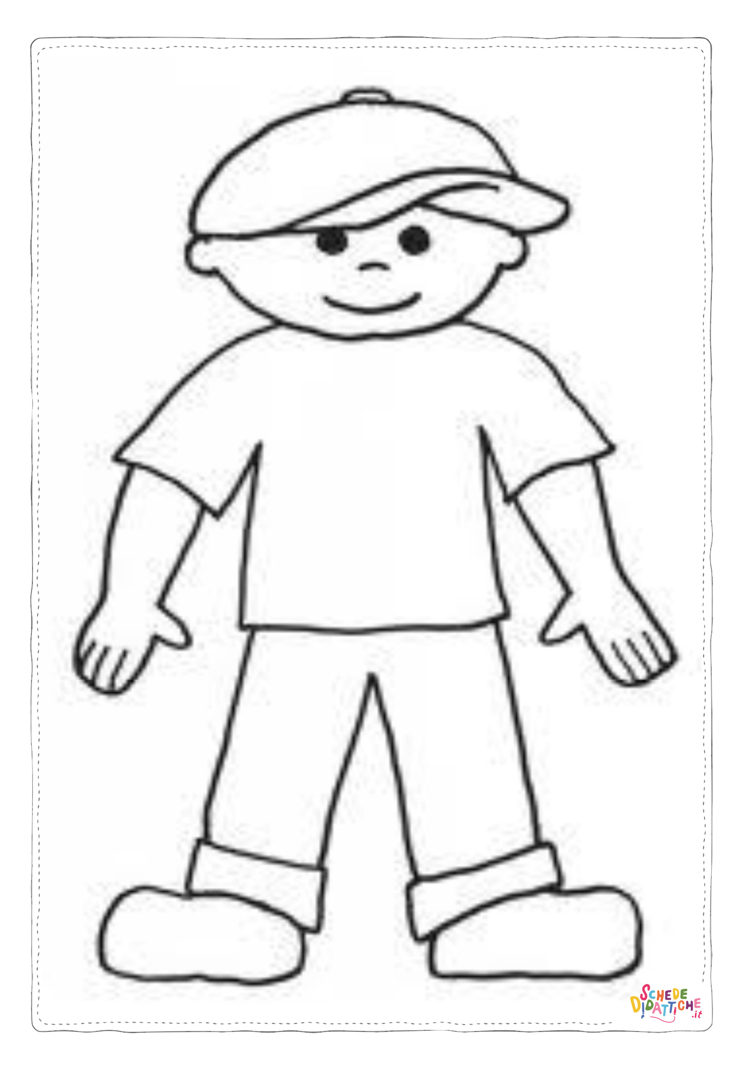 Disegno "Disegno di bambino da stampare e colorare 106" Disegno di bambino da stampare e colorare 106