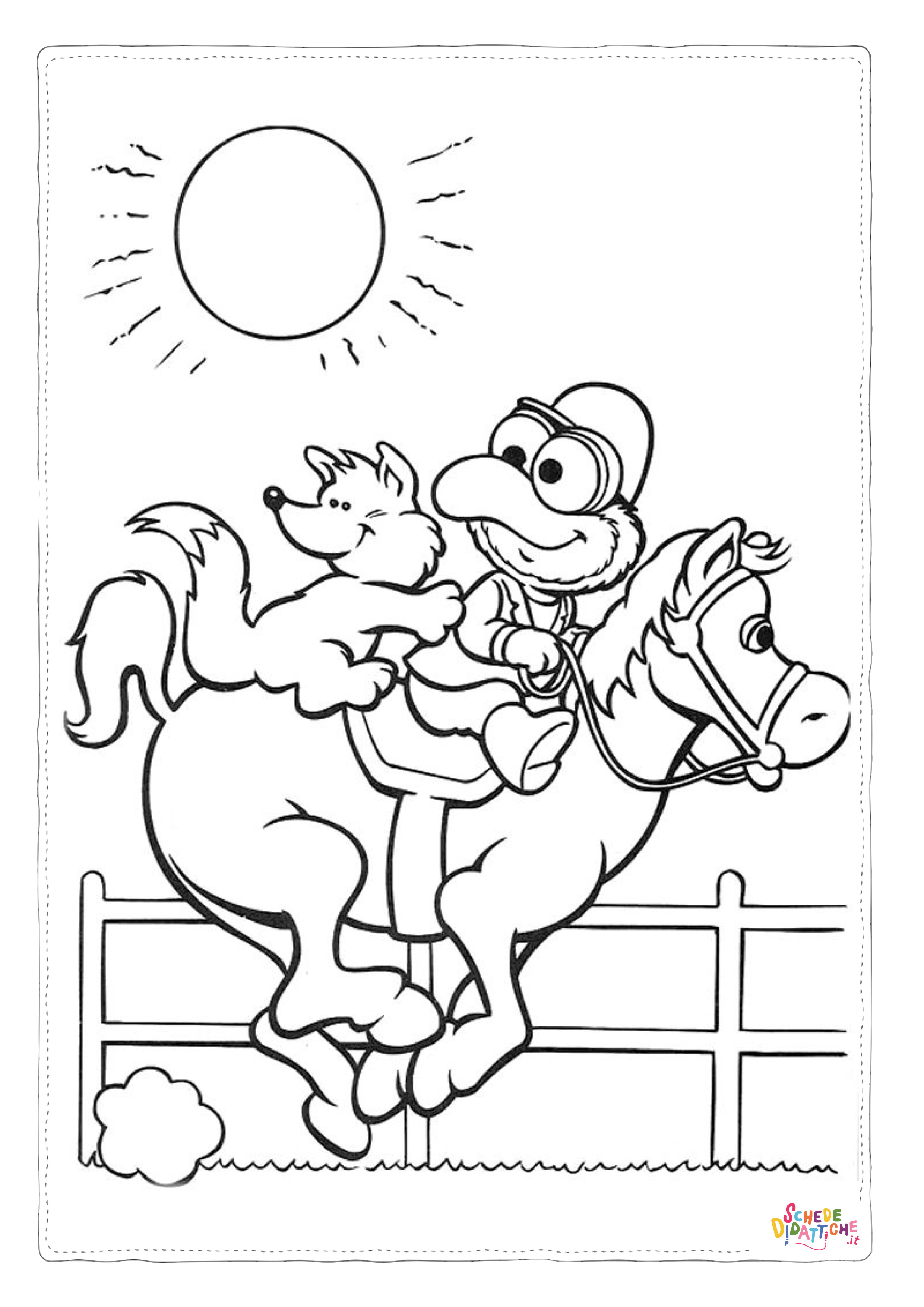 Disegno "Disegno di equitazione da stampare e colorare 35" Disegno di equitazione da stampare e colorare 35